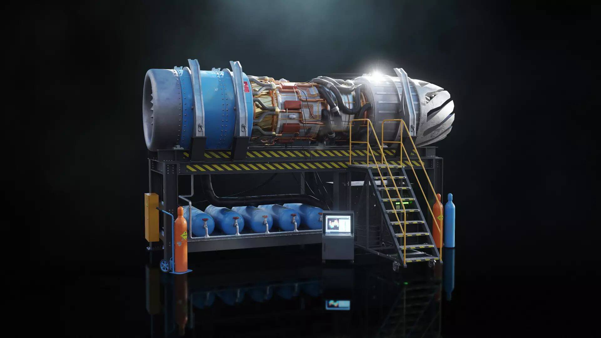 一套科幻模型神秘实验室器械工具模型含纹理贴图C4D素材