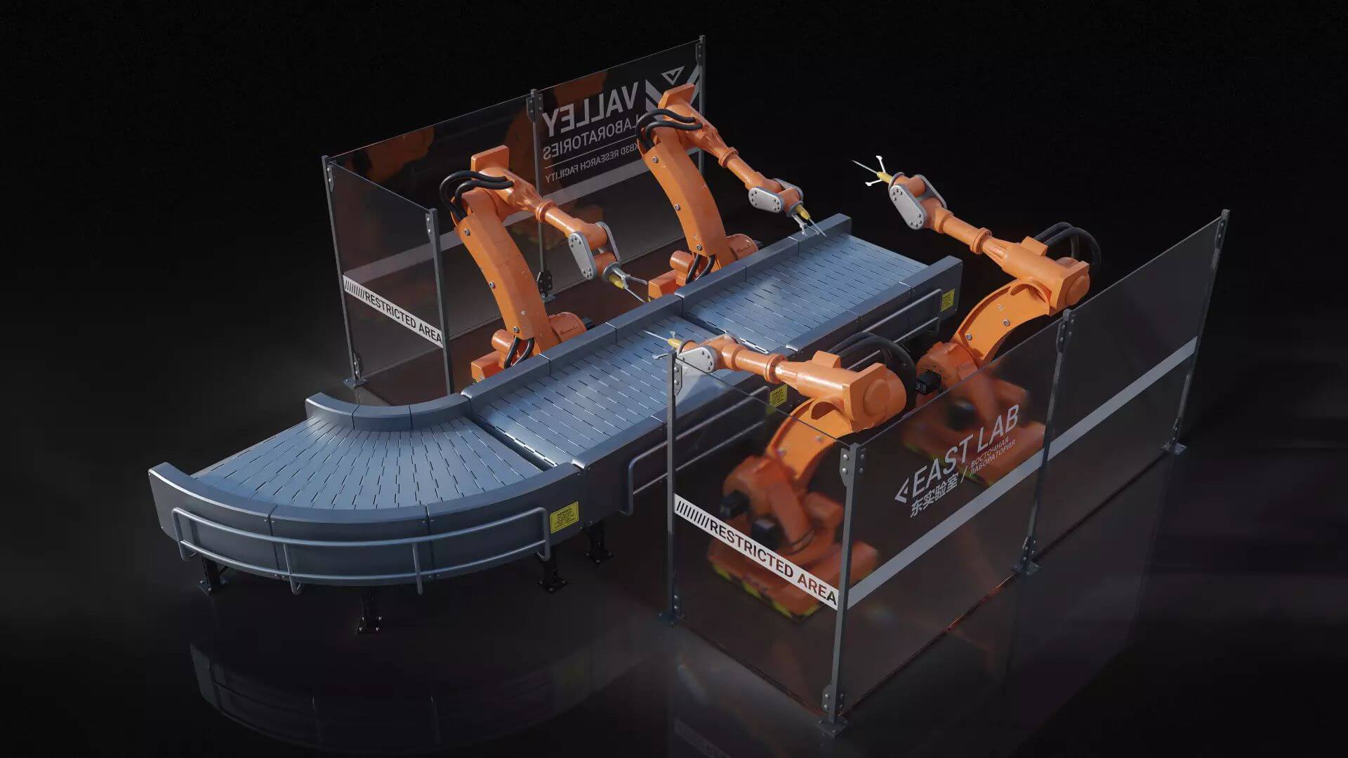 一套科幻模型神秘实验室器械工具模型含纹理贴图C4D素材