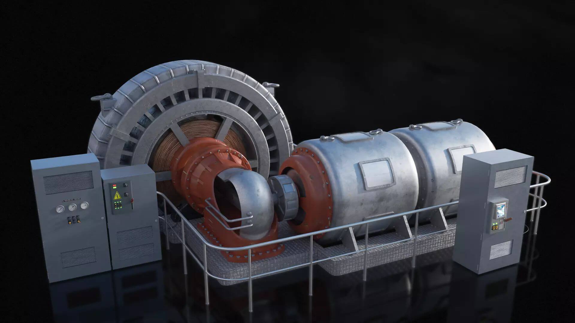 一套科幻模型神秘实验室器械工具模型含纹理贴图C4D素材