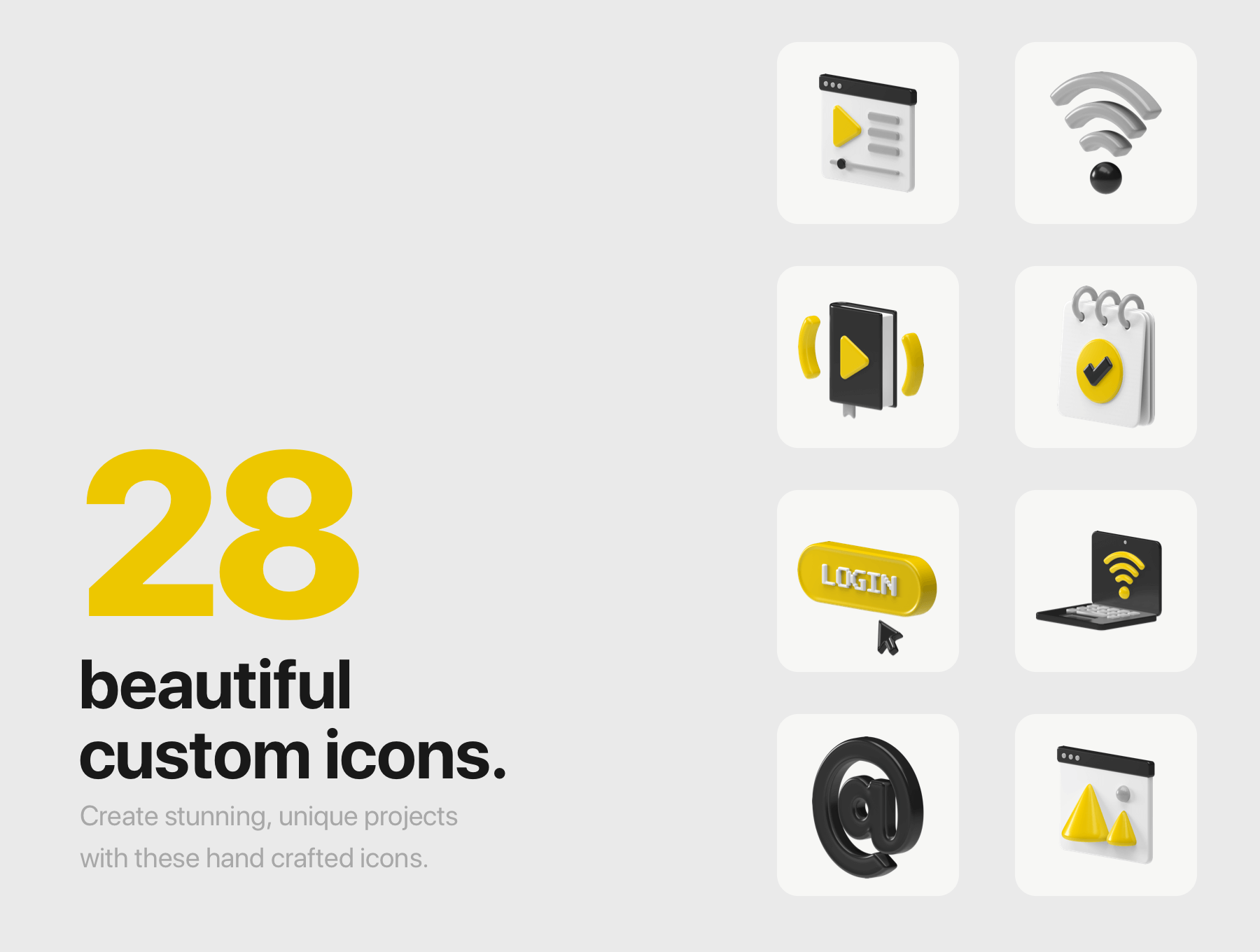 28个适合于任何电子学习产品的C4D可定制3D图标素材