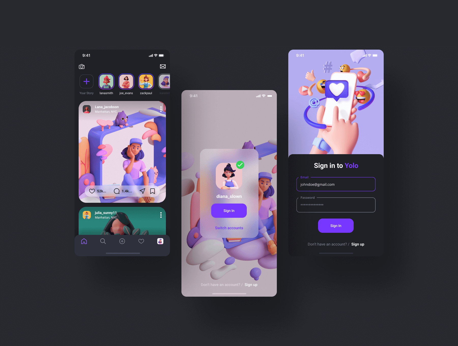 70+时尚前沿的社交主题APP UI KIT素材包