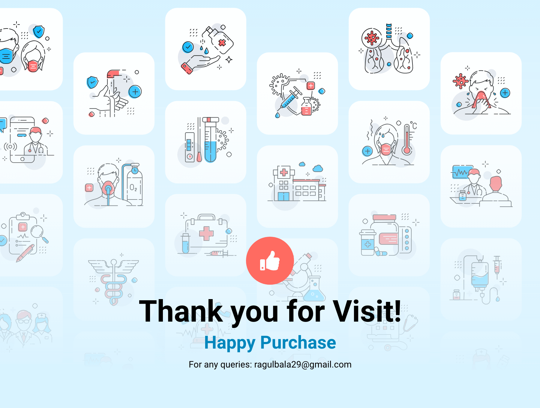 24个经典蓝红配色的精致ICON图标素材