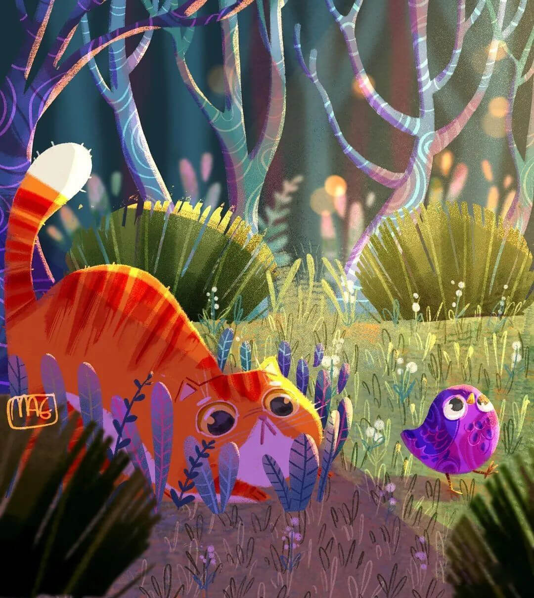 会用光影效果的插画设计师有多强？作品轻松破万赞