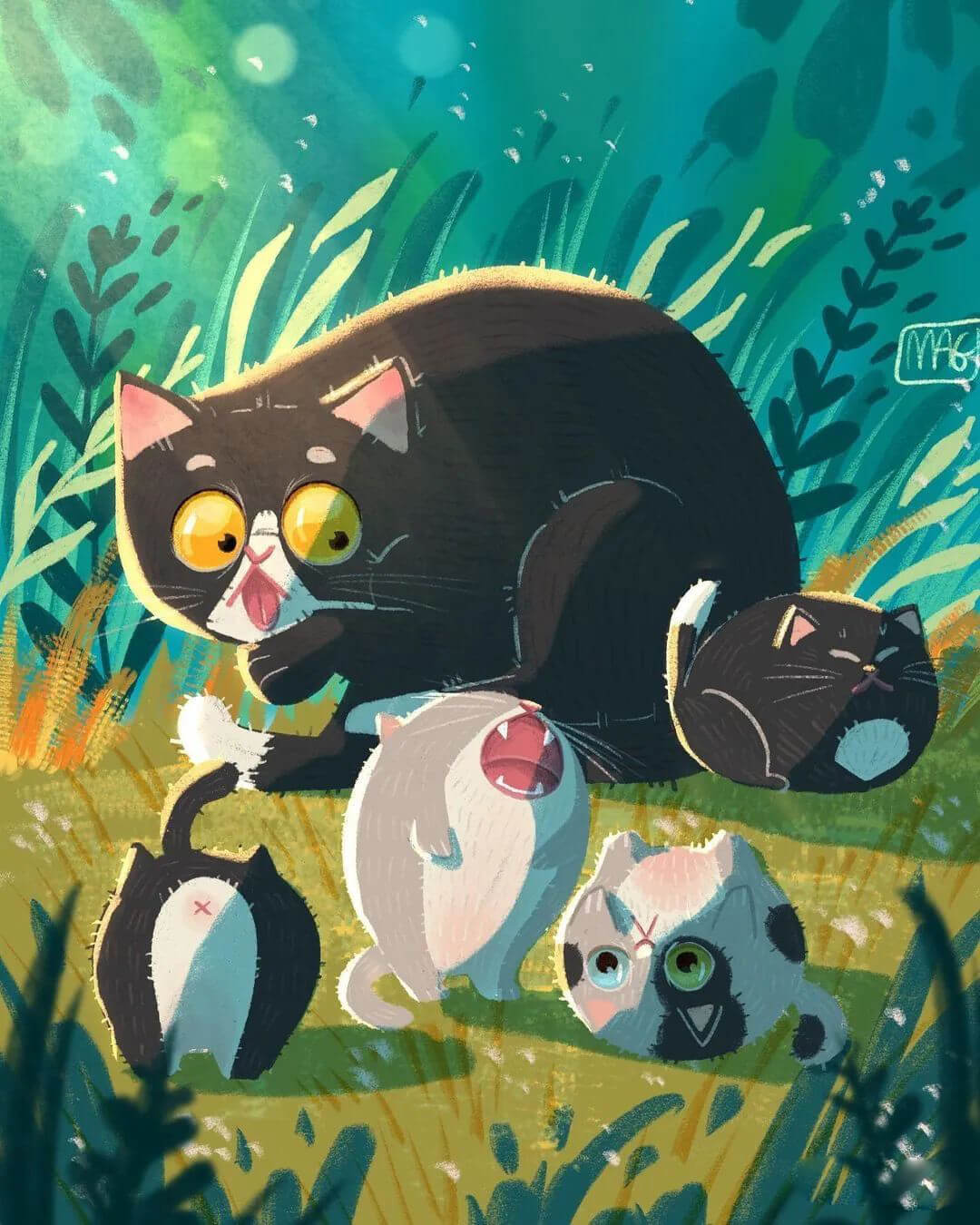 会用光影效果的插画设计师有多强？作品轻松破万赞