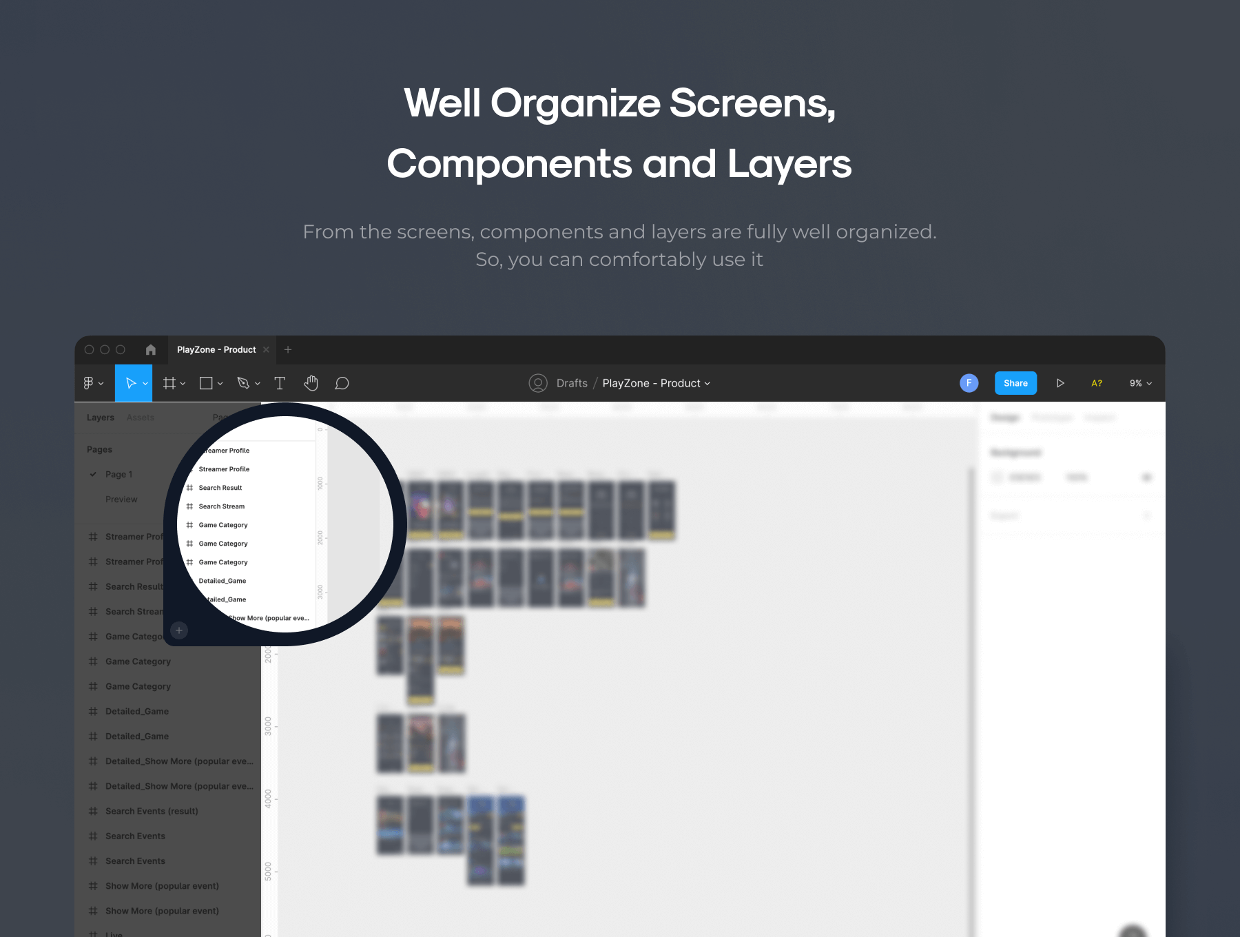 30+黑色酷炫游戏中心应用APP UI KIT素材包