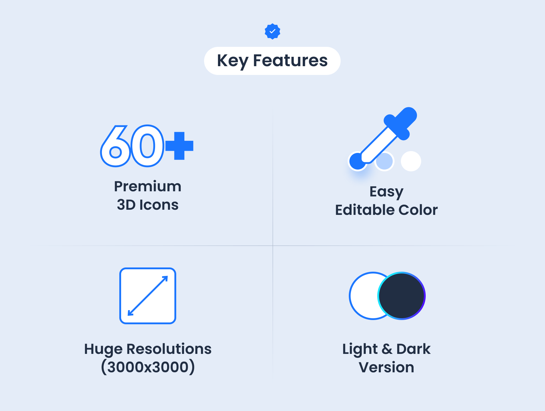 60多个干净简洁适合UI的3D界面基本图标