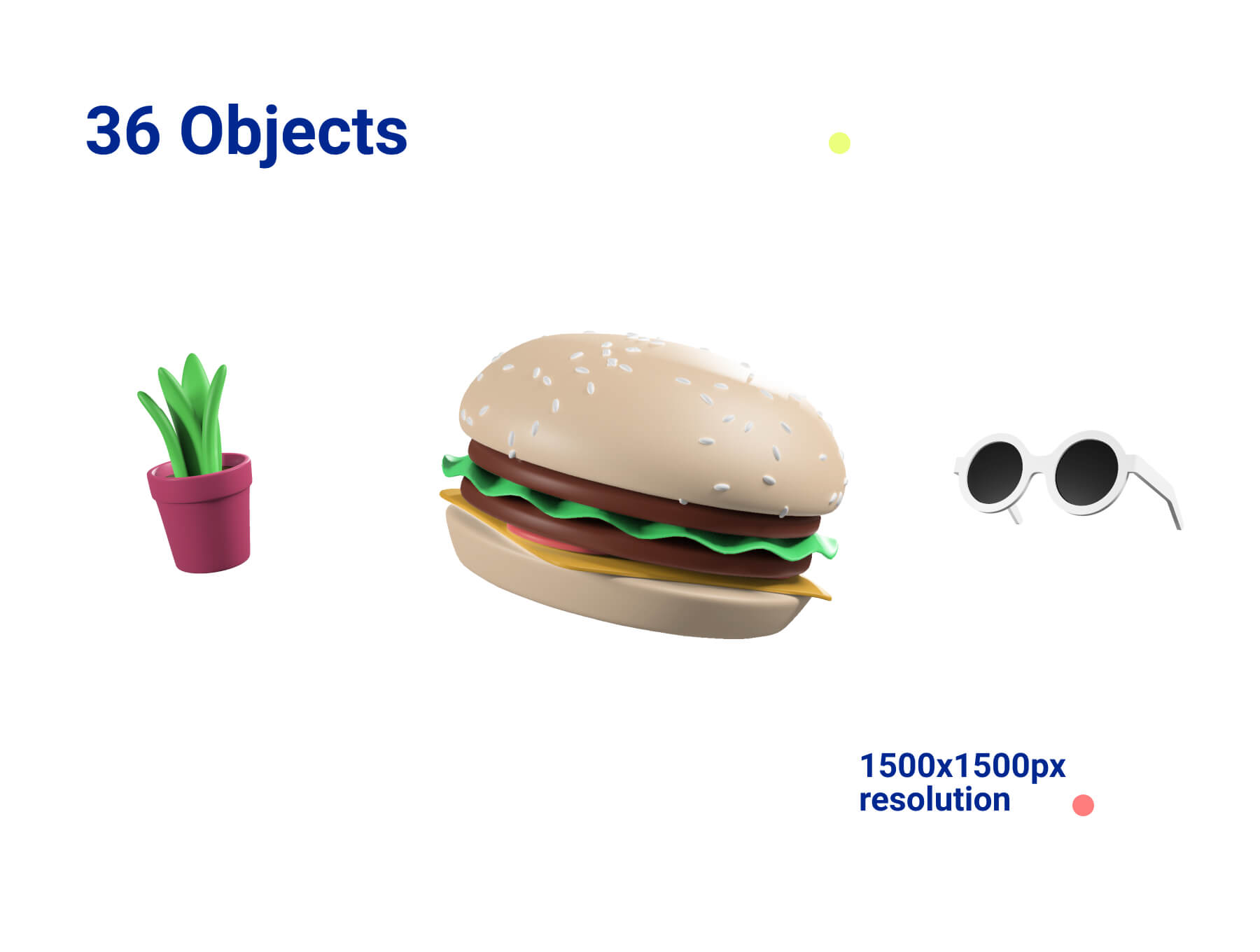 一套轻松活泼的3D人物及元素素材