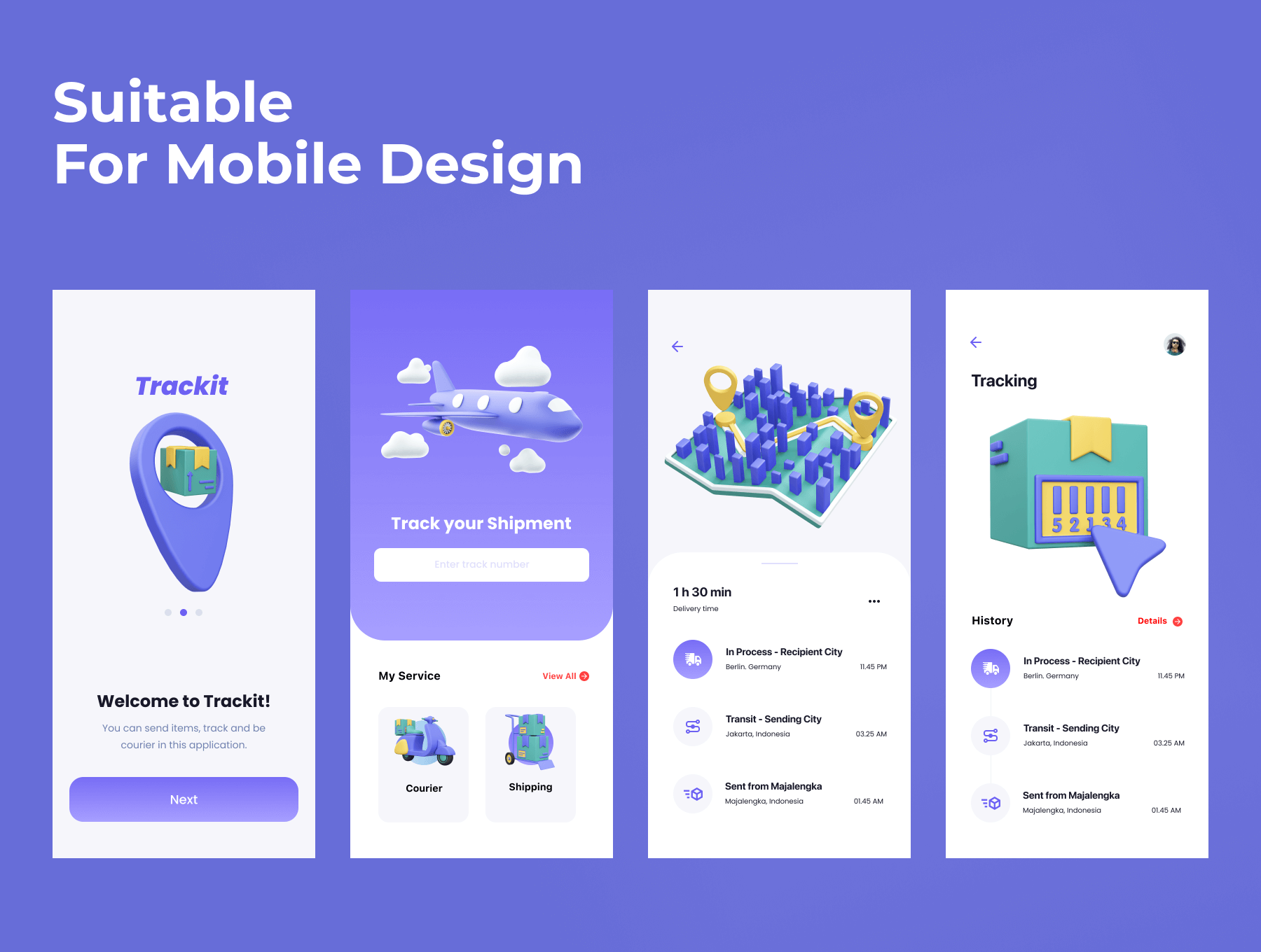 21个订单运输主题类C4D图标