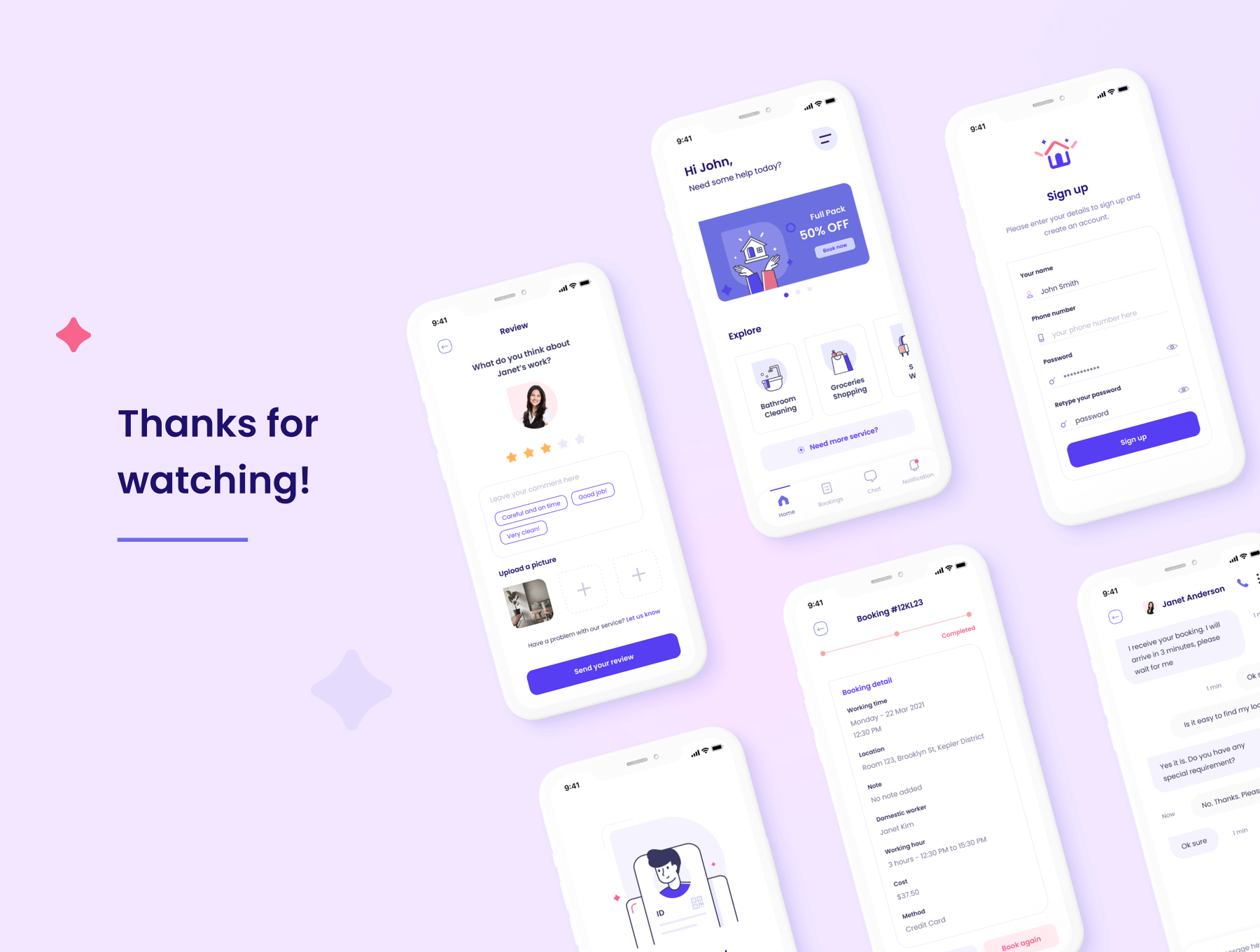 30+家政服务类APP UI KIT素材包