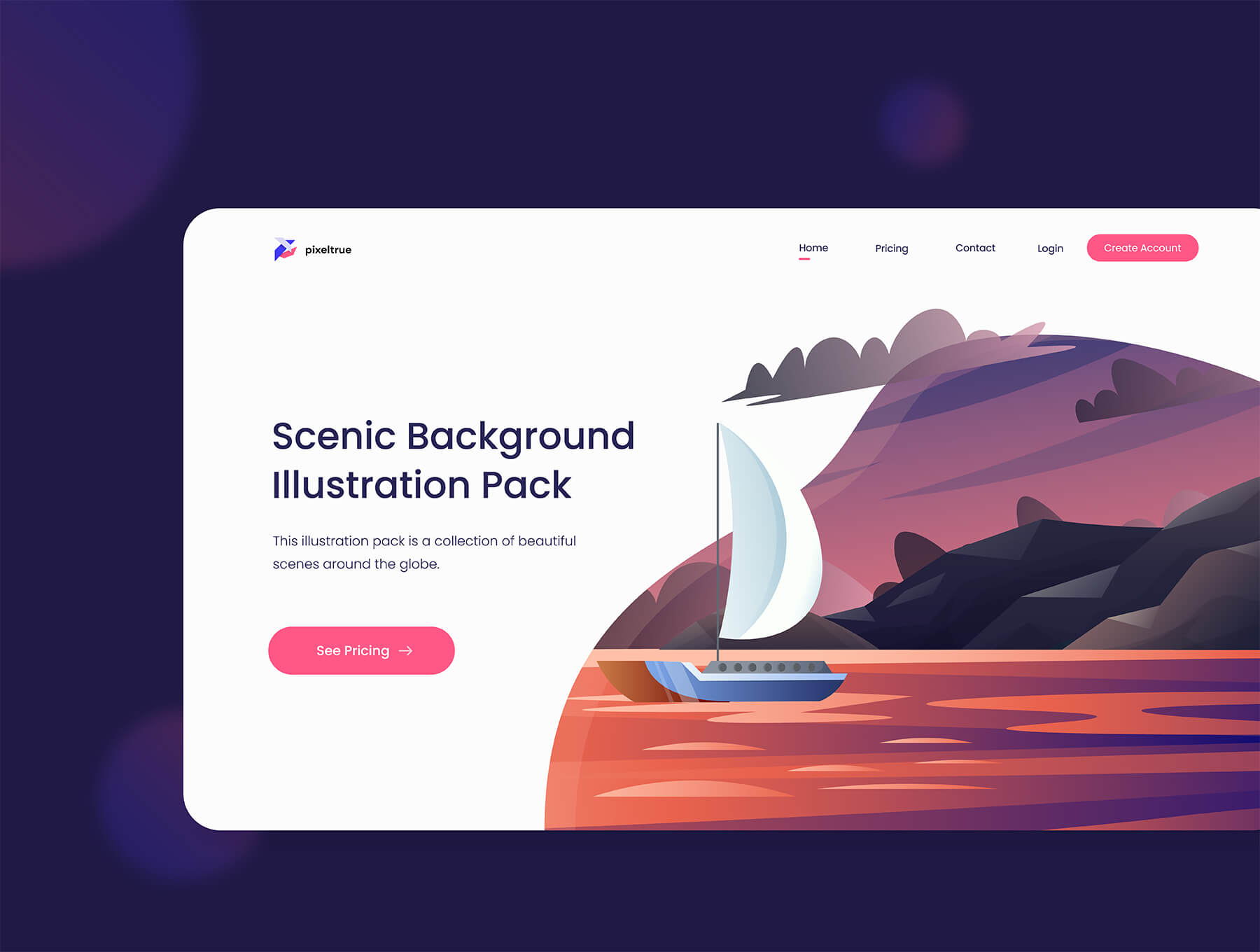 63个风格独特的风景矢量插画素材