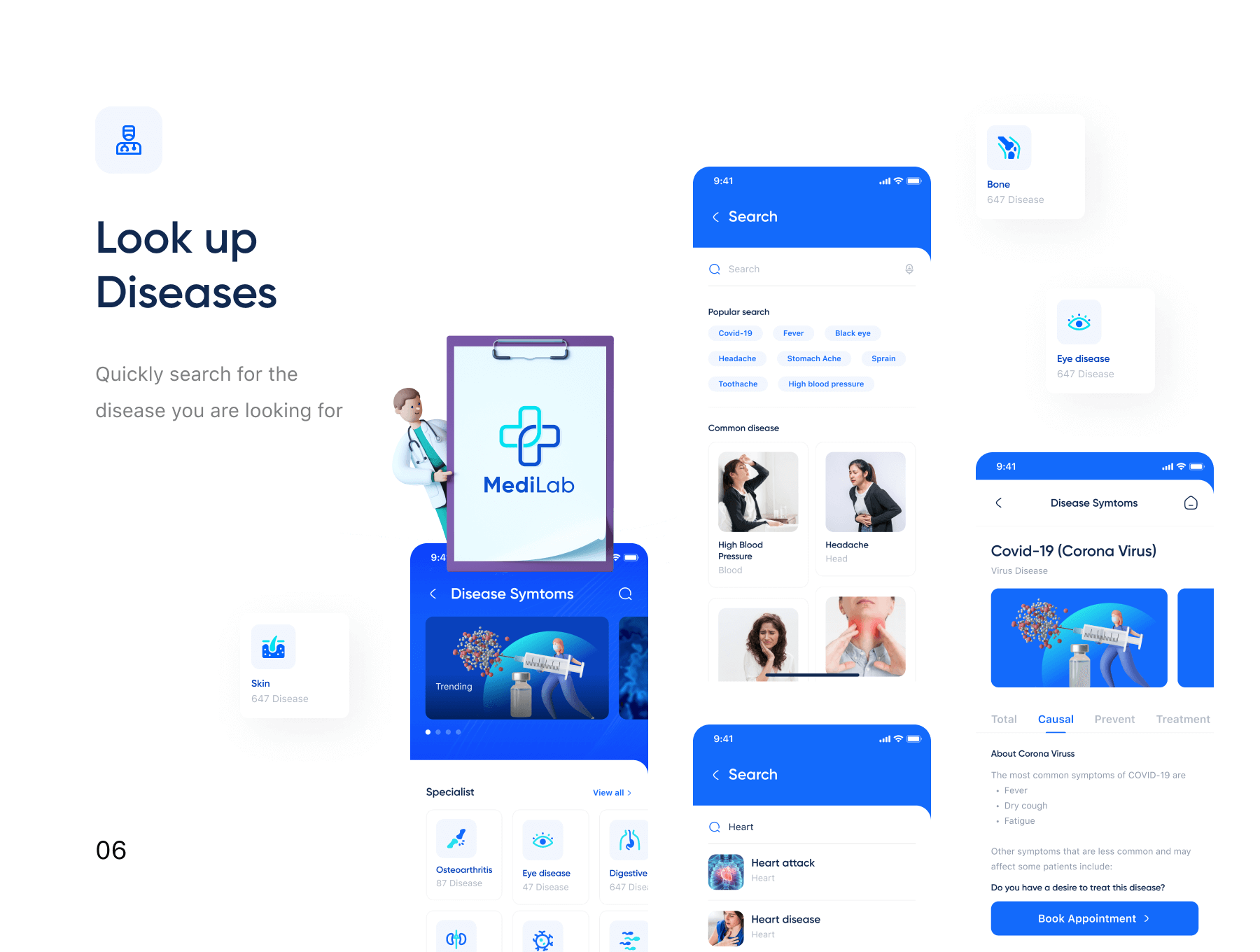 120多个医疗健康相关APP UI kit素材包