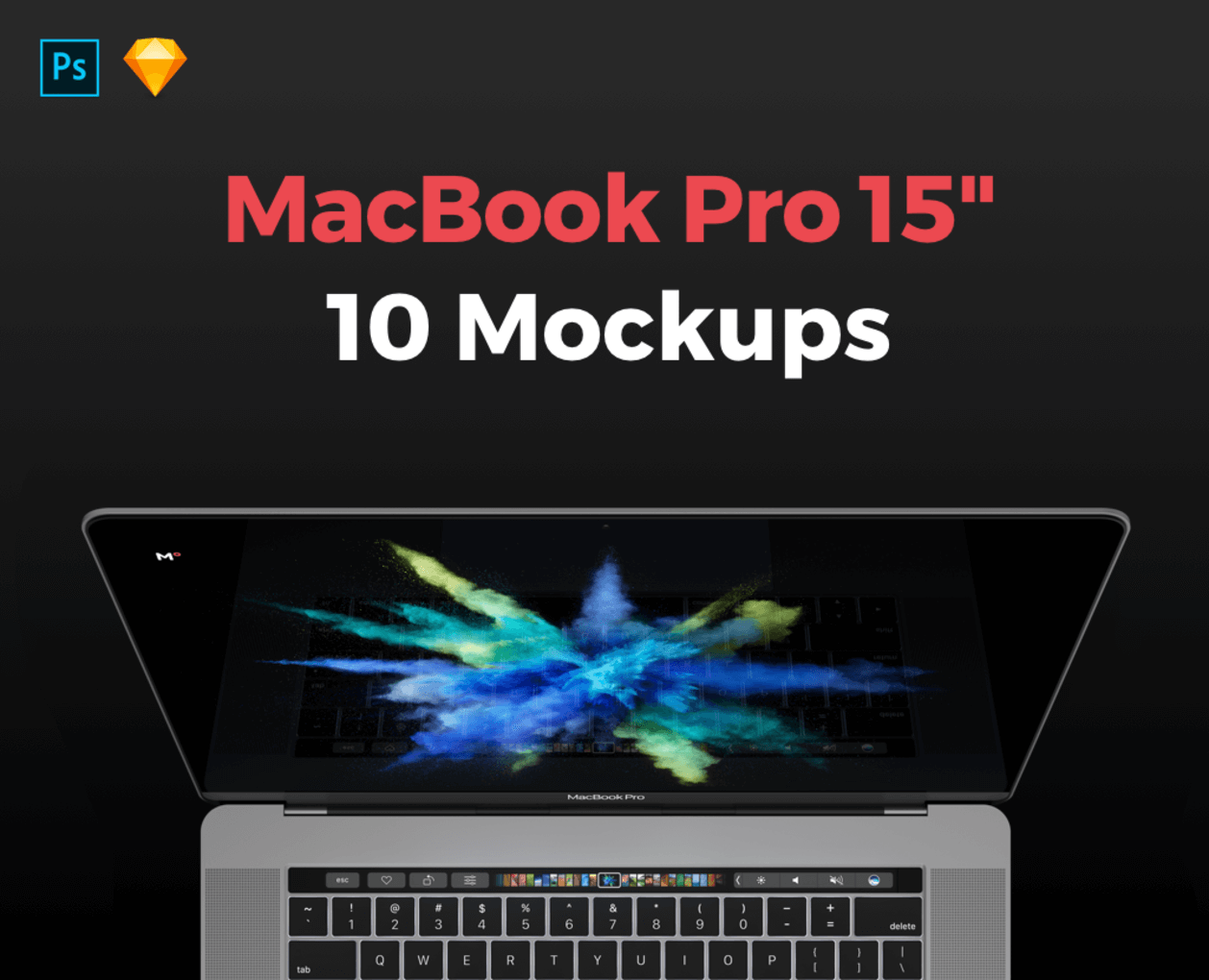 10个逼真高品质MacBook Pro 15寸笔记本电脑样机素材