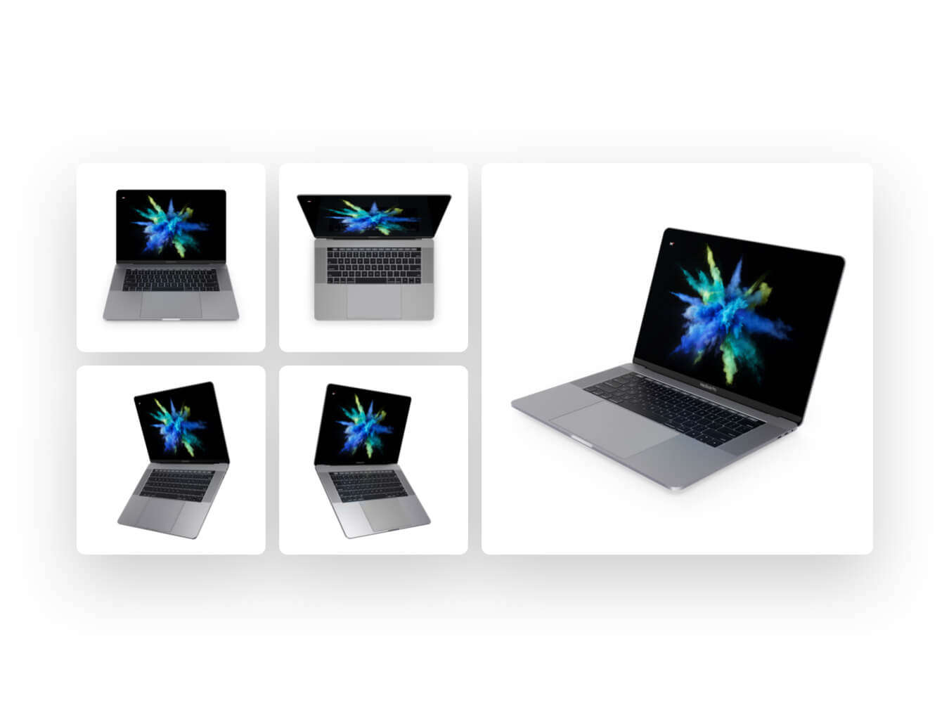 10个逼真高品质MacBook Pro 15寸笔记本电脑样机素材