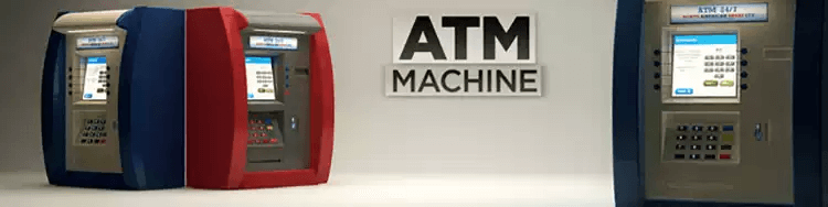 硬币纸币POS机等金融相关C4D/E3D模型素材