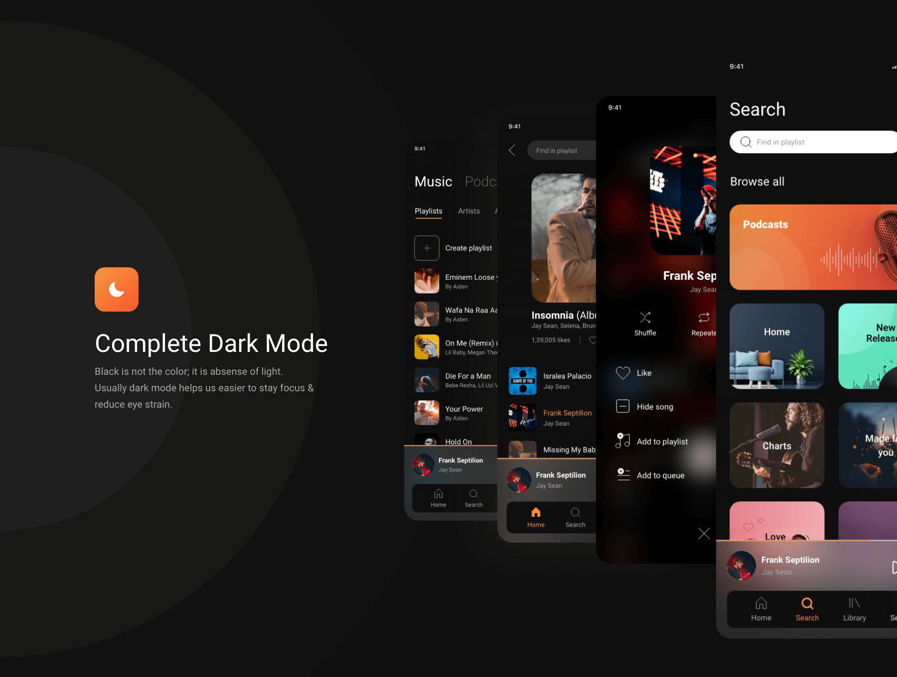 26个数字音乐和播客类别APP UI素材包