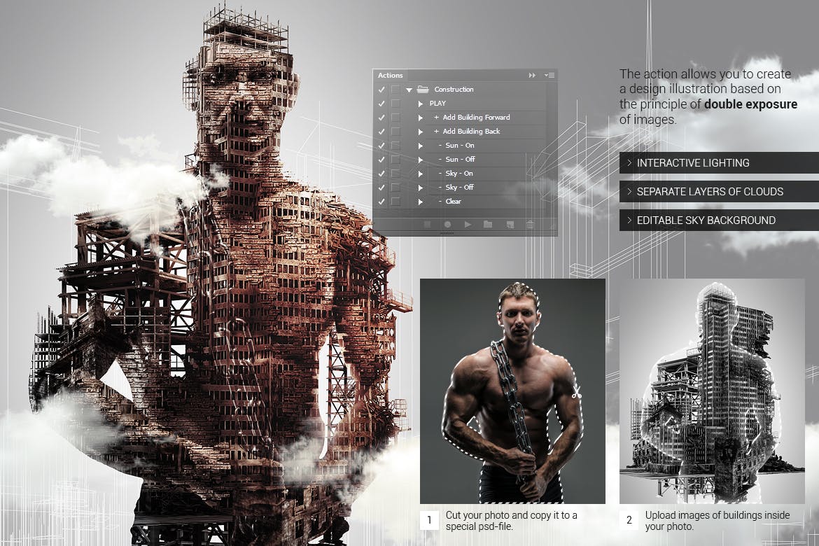 一键生成超有艺术的素描绘画PS动作