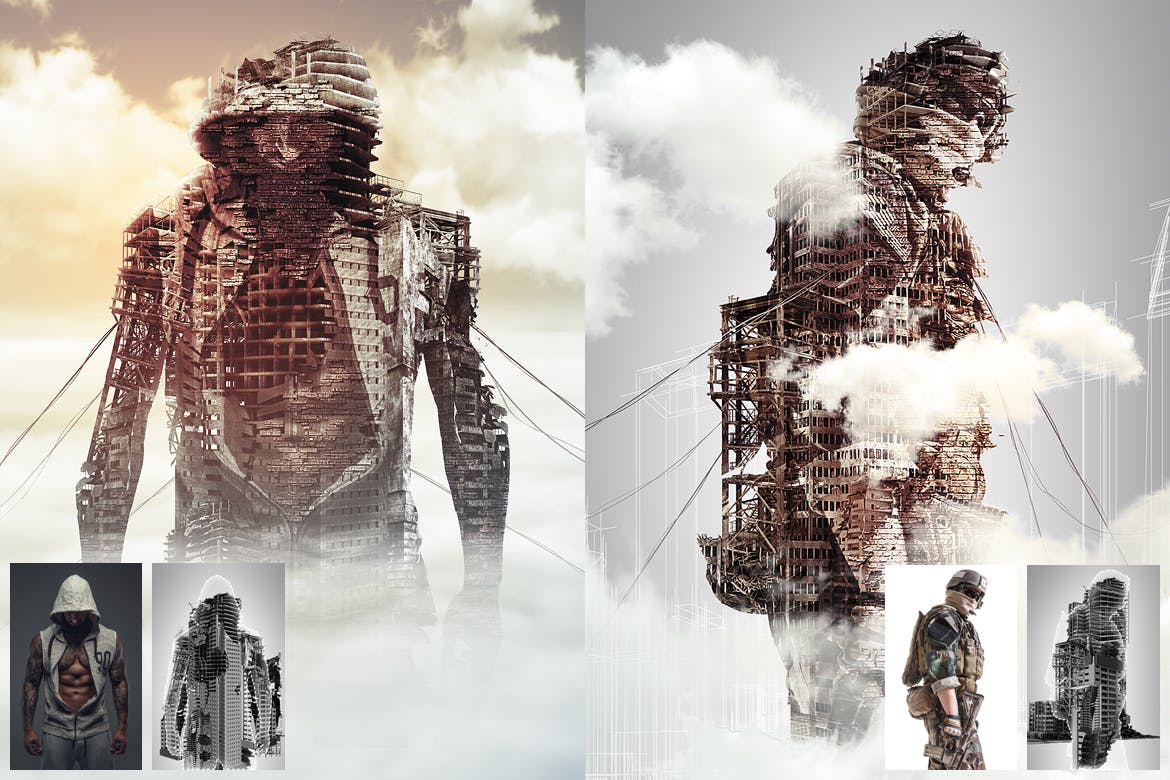 一键生成超有艺术的素描绘画PS动作