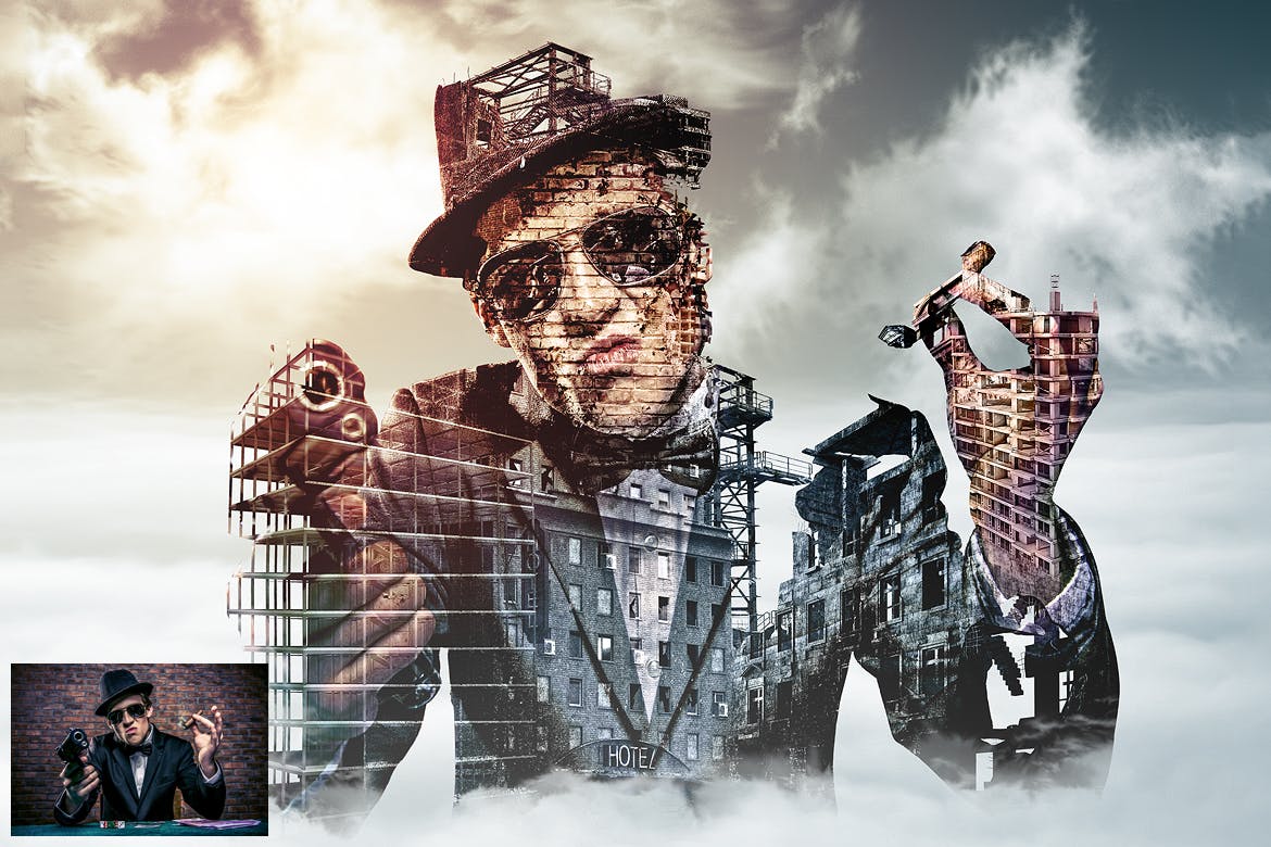 一键生成超有艺术的素描绘画PS动作