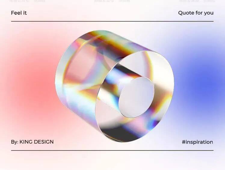 潮流磨砂玻璃立方体效果放在作品集里，肯定会加分不少！