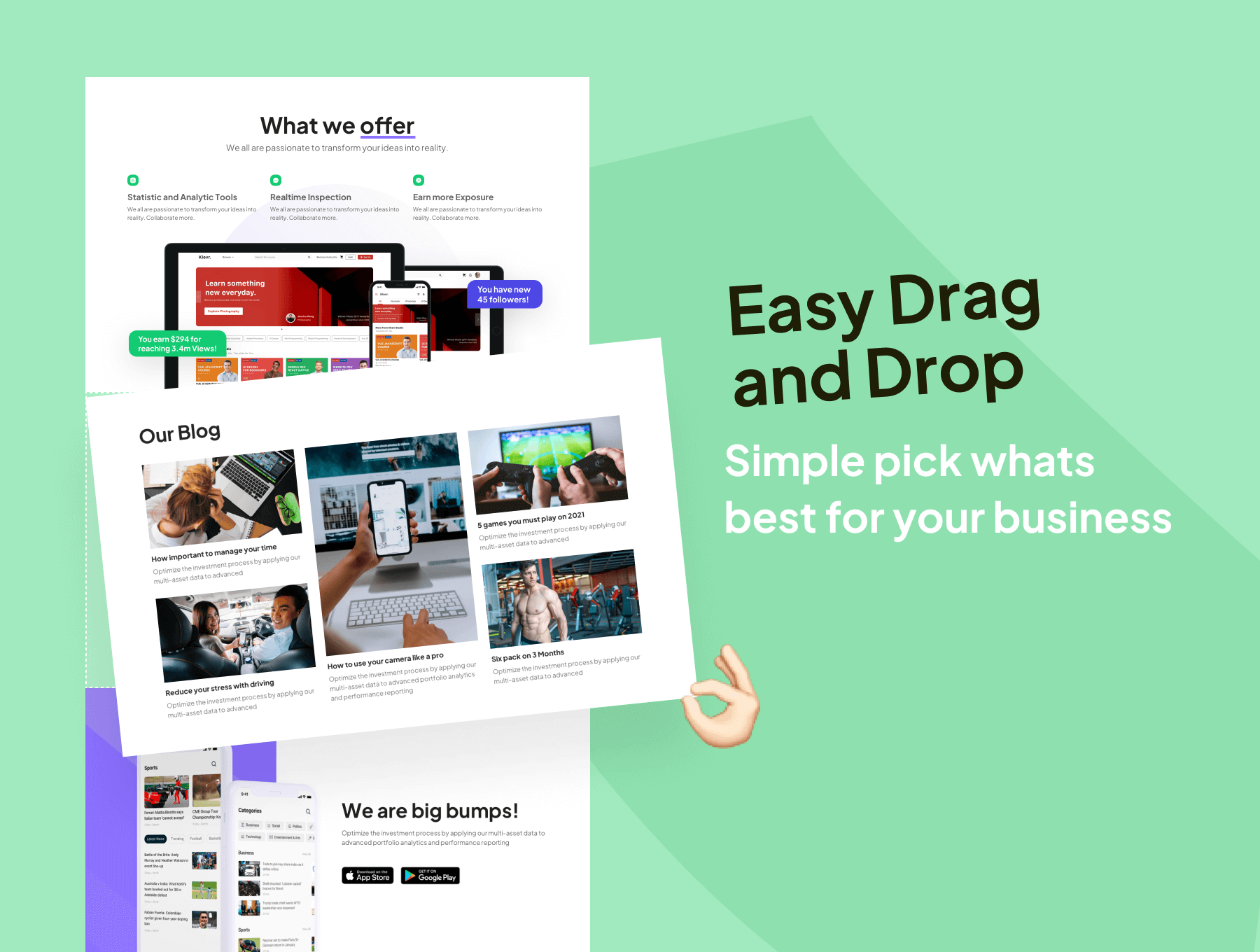 120多个多用途响应式登陆页面UI素材