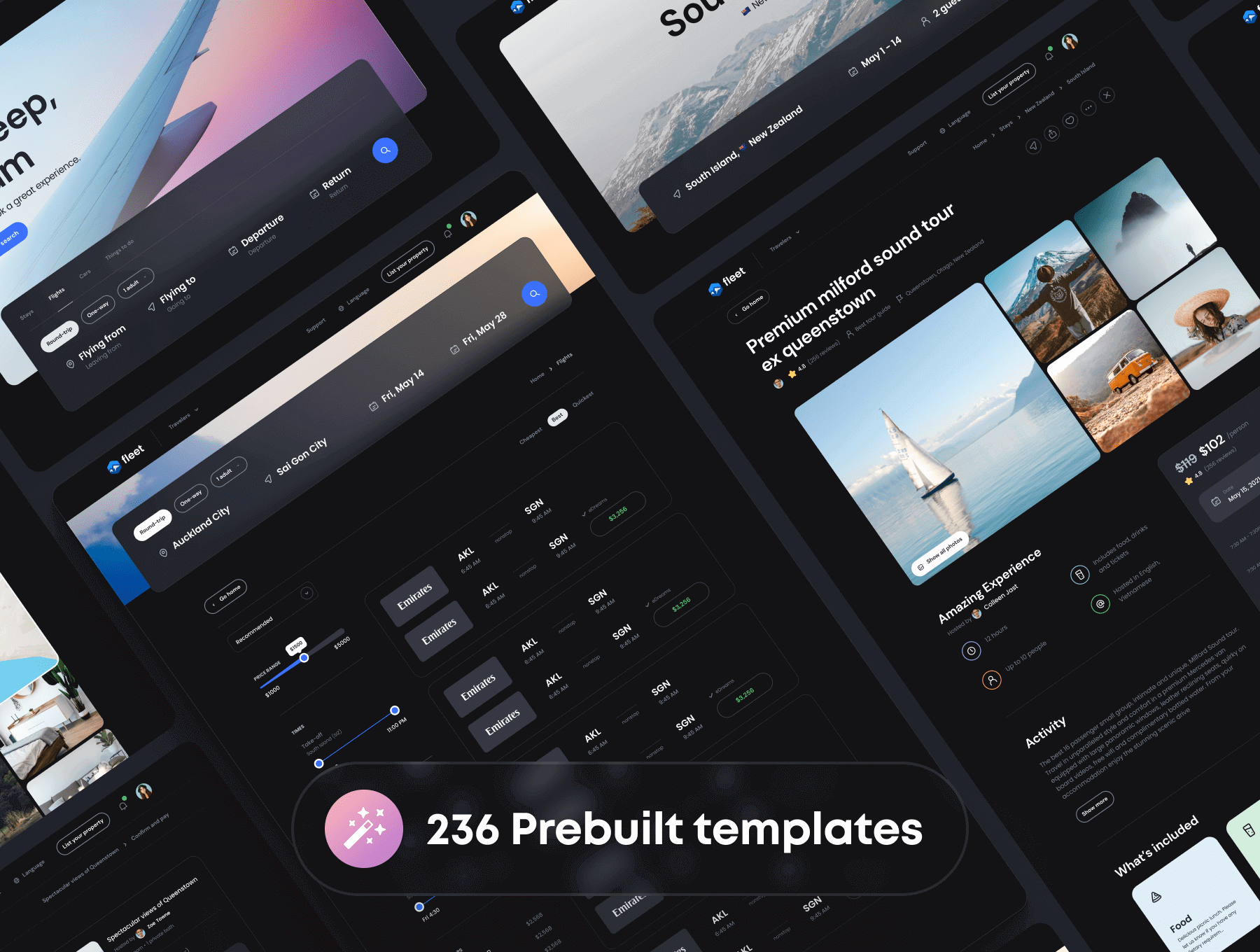 精品素材：一套旅行购物类UI界面设计素材包