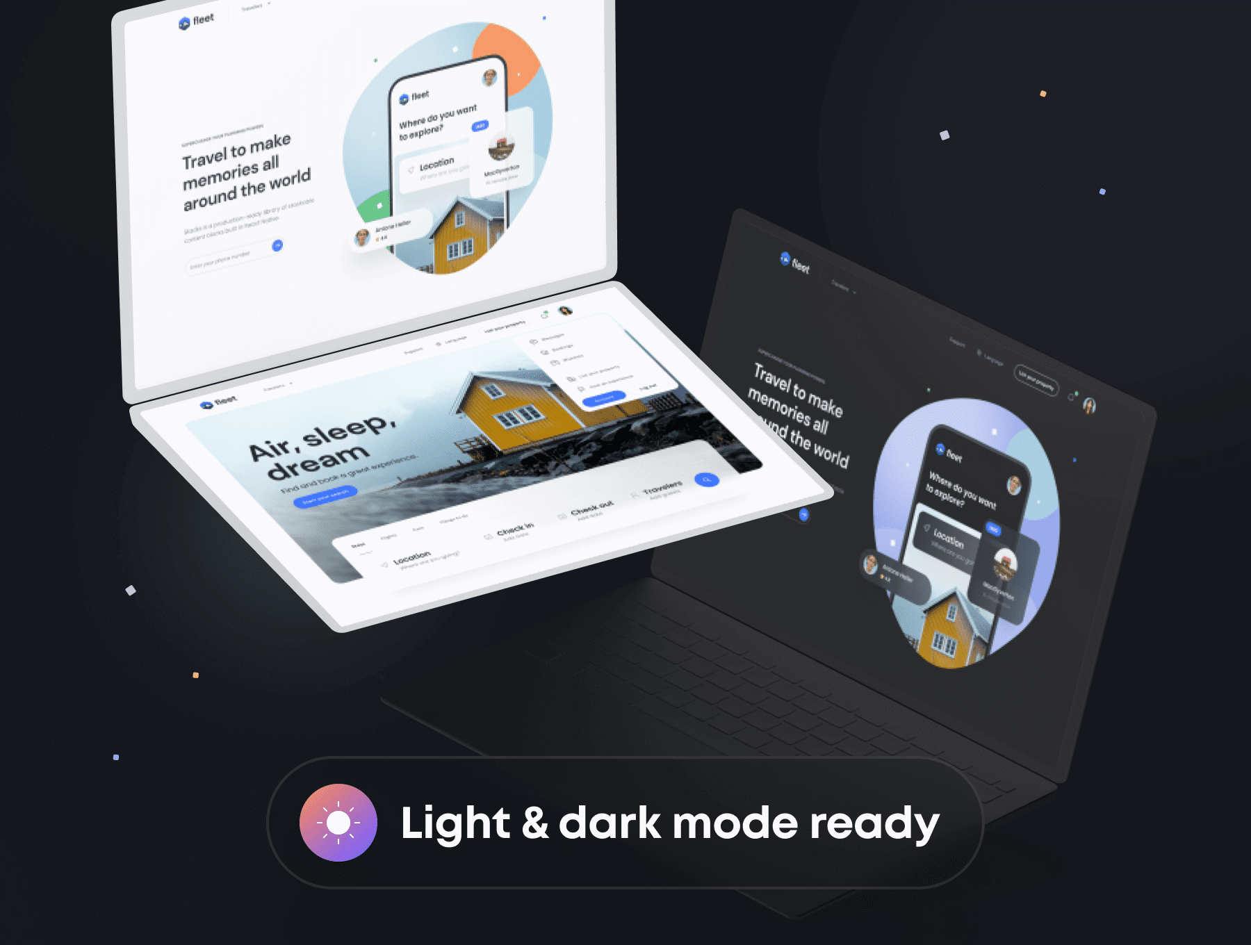 精品素材：一套旅行购物类UI界面设计素材包