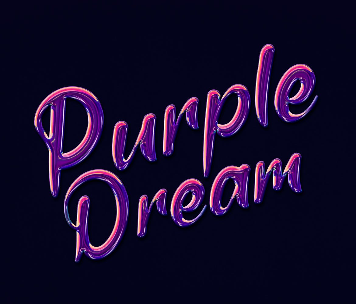 一套3D立体渐变字体设计图层PSD样式素材包