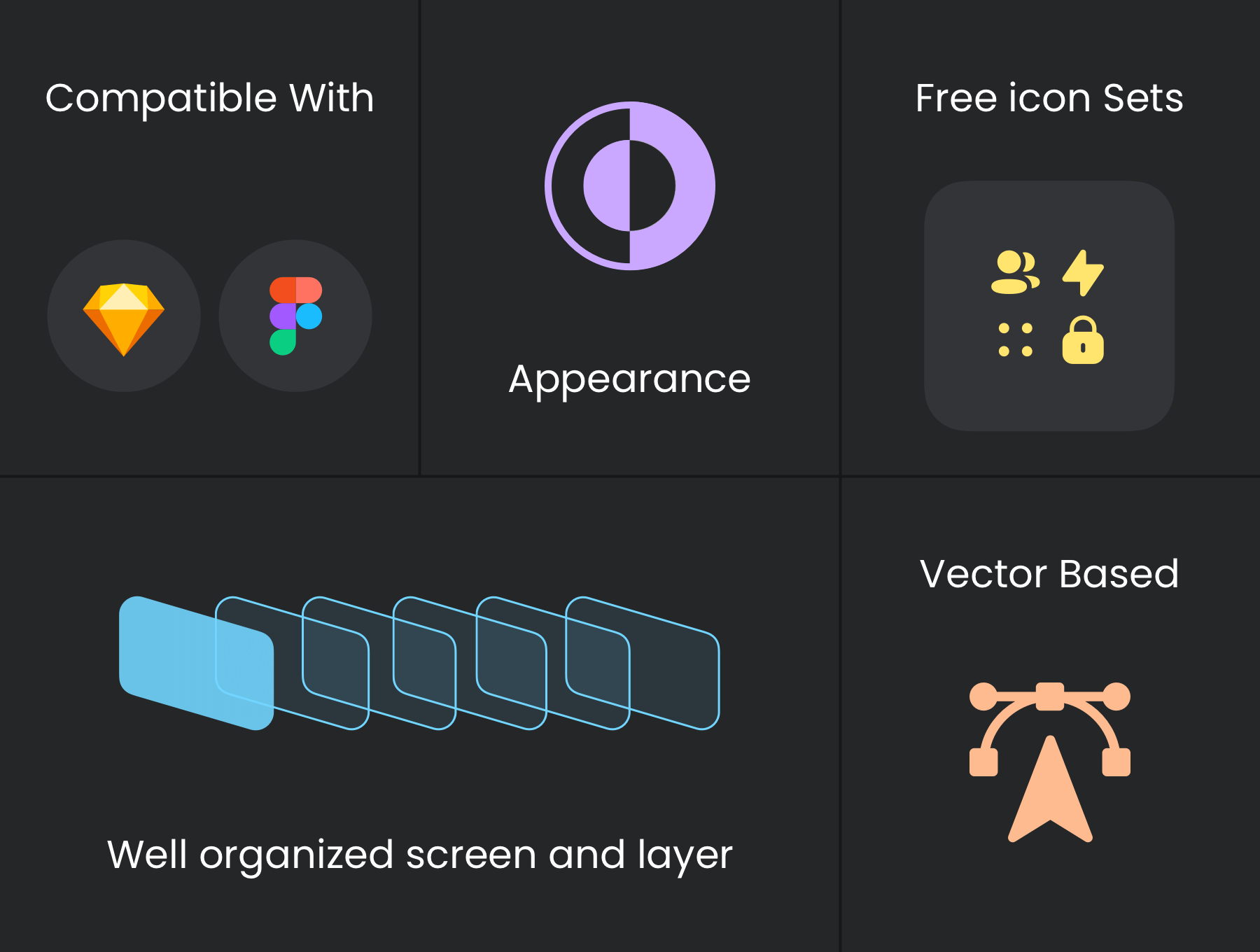 80个色彩炫丽的照片相册通讯录主题黑白模式APP UI kit素材包
