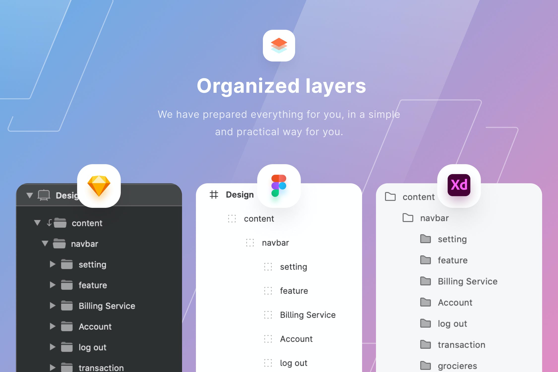 一套蓝色简洁风格主题旅行APP UI素材包