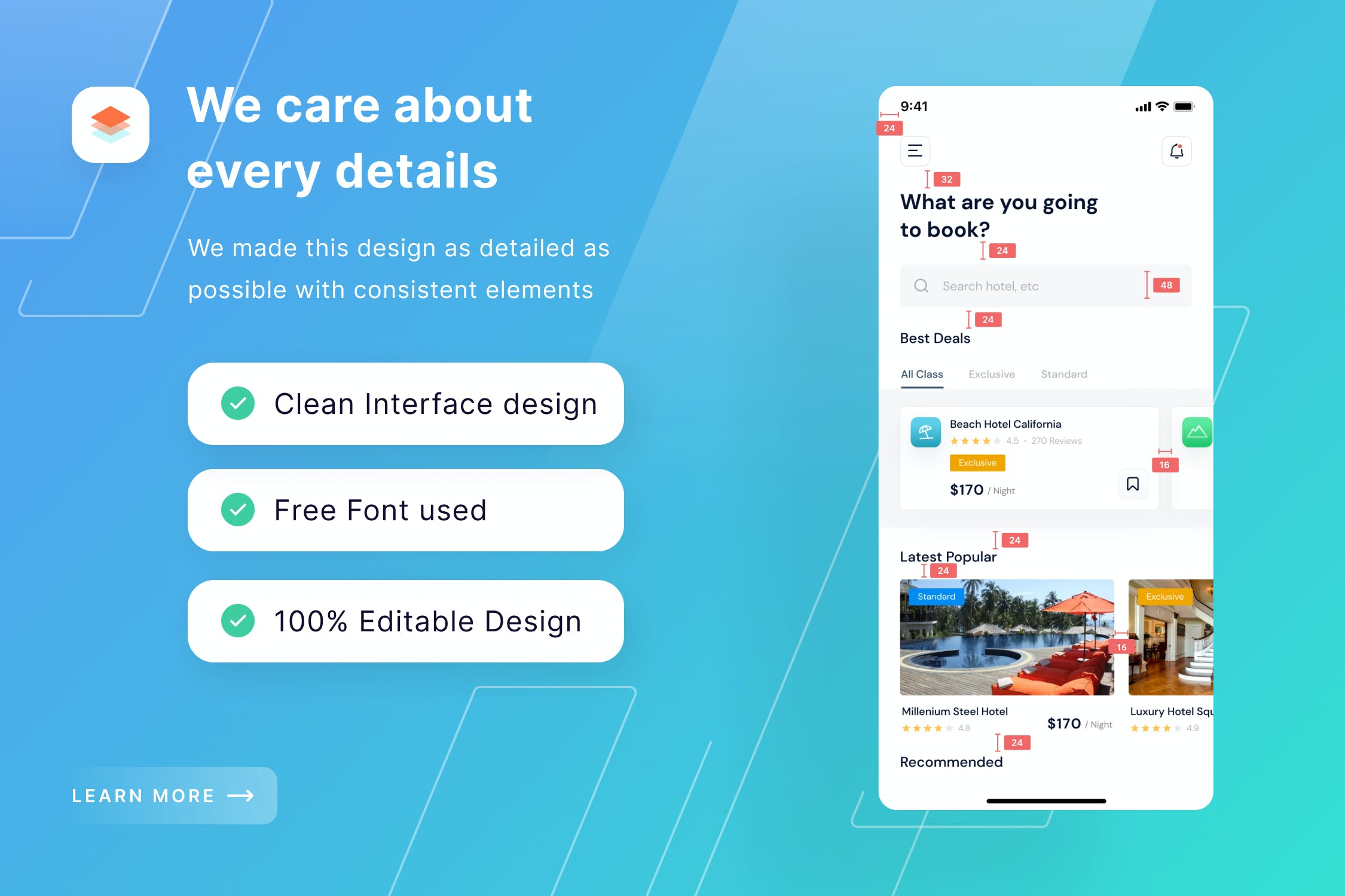 在线交通旅游评级电商类APP UI素材包