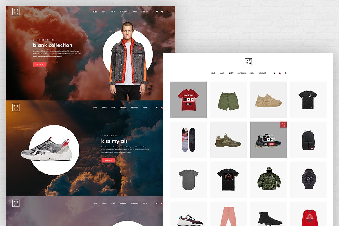 56个用途广泛的电商主题WEB素材PSD模板