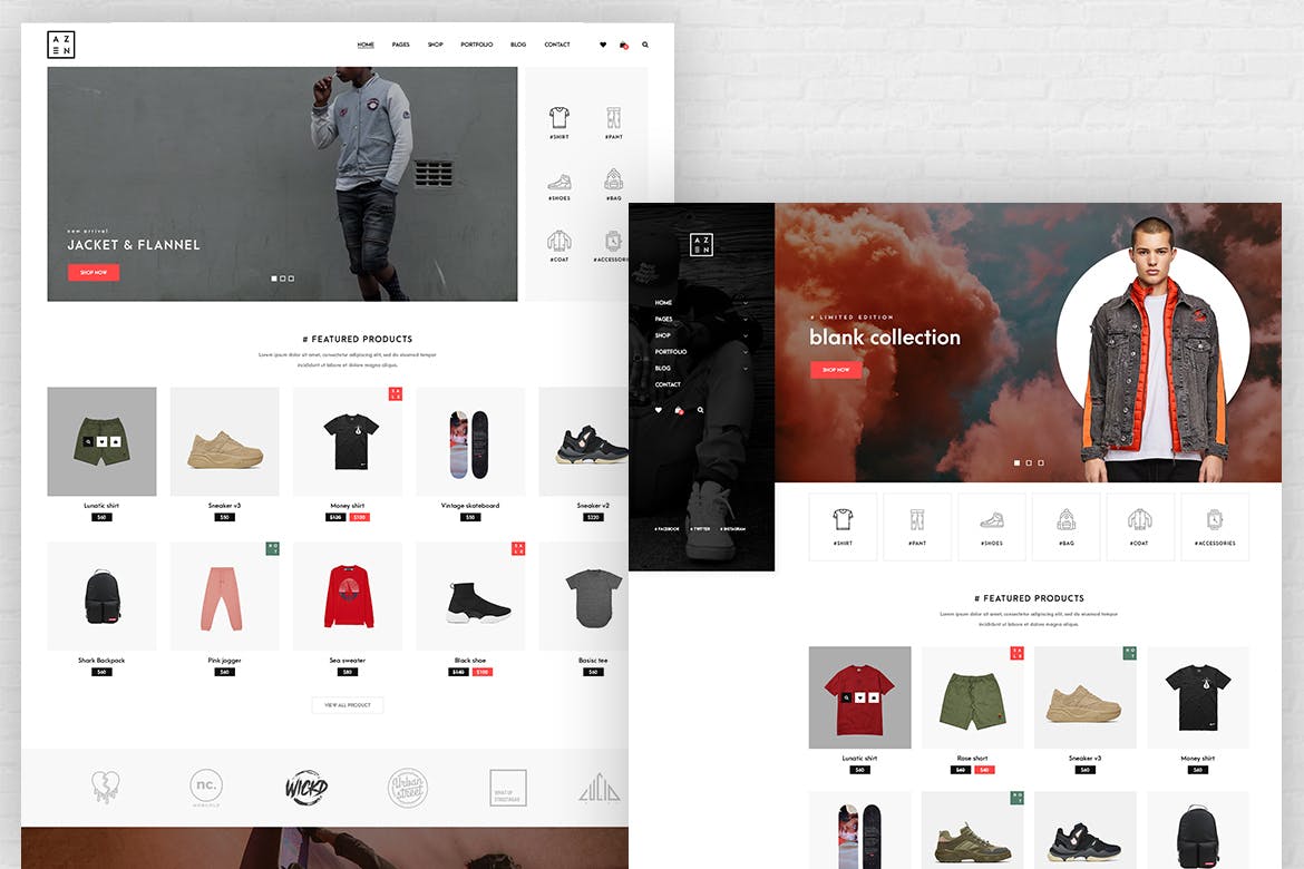 56个用途广泛的电商主题WEB素材PSD模板