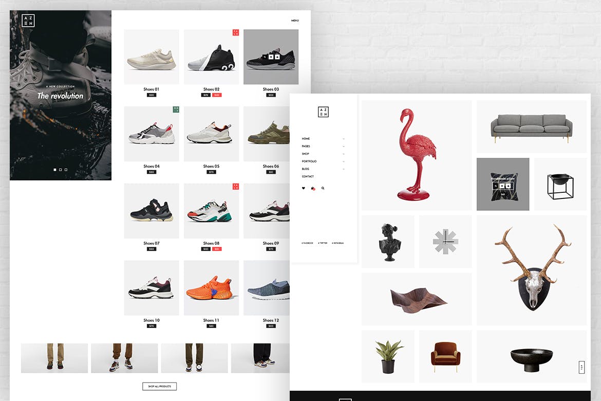 56个用途广泛的电商主题WEB素材PSD模板