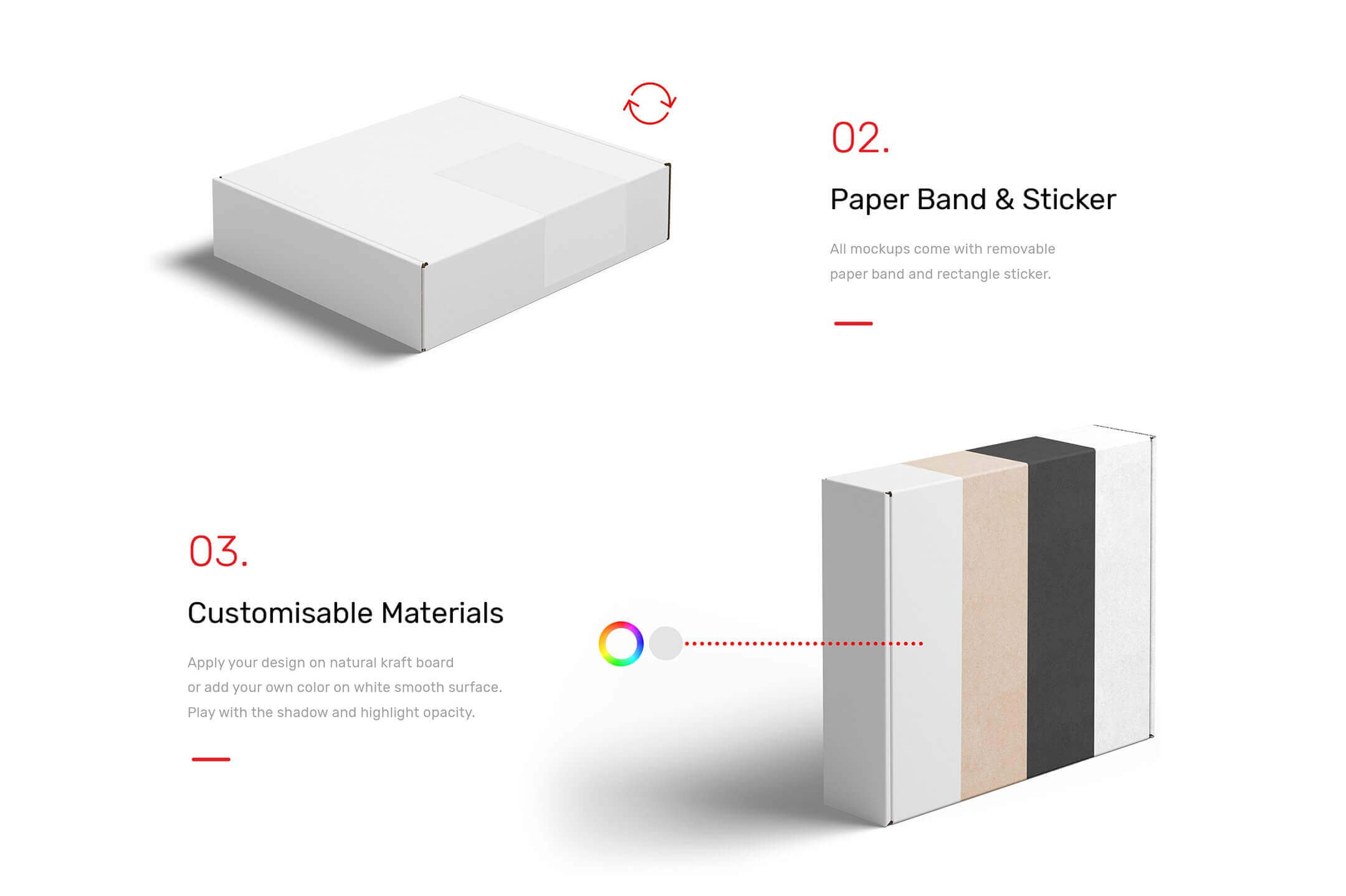 一套高端礼品盒包装设计样机PSD素材包