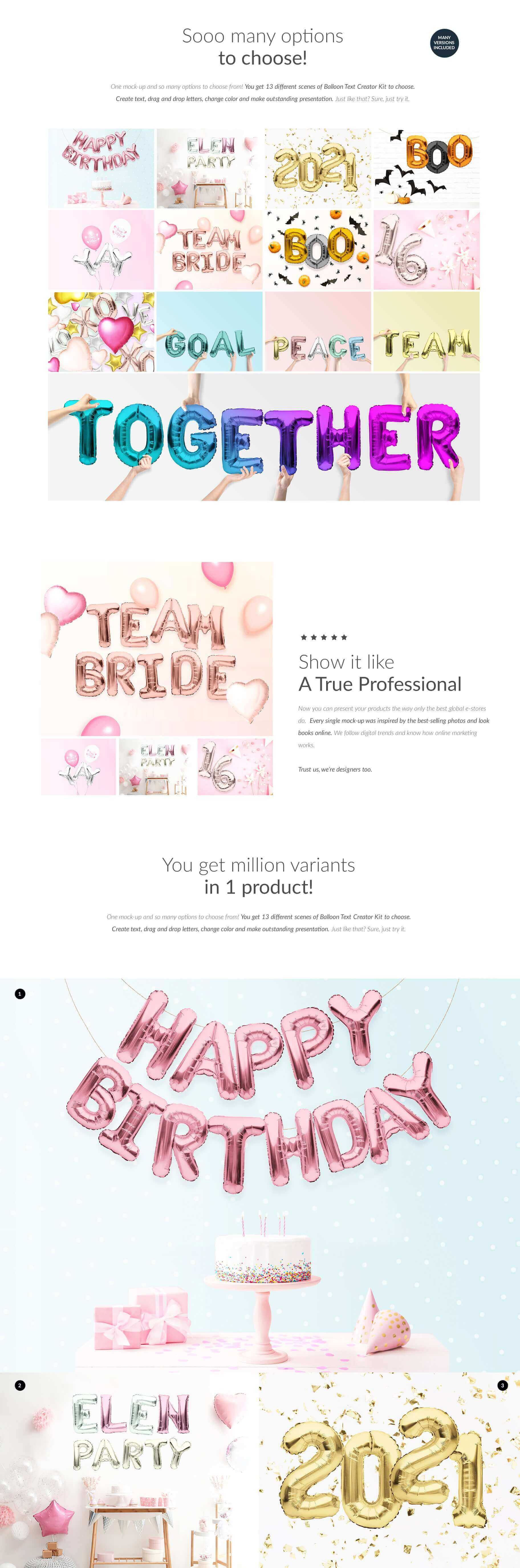 节日派对字母气球场景样机PSD素材