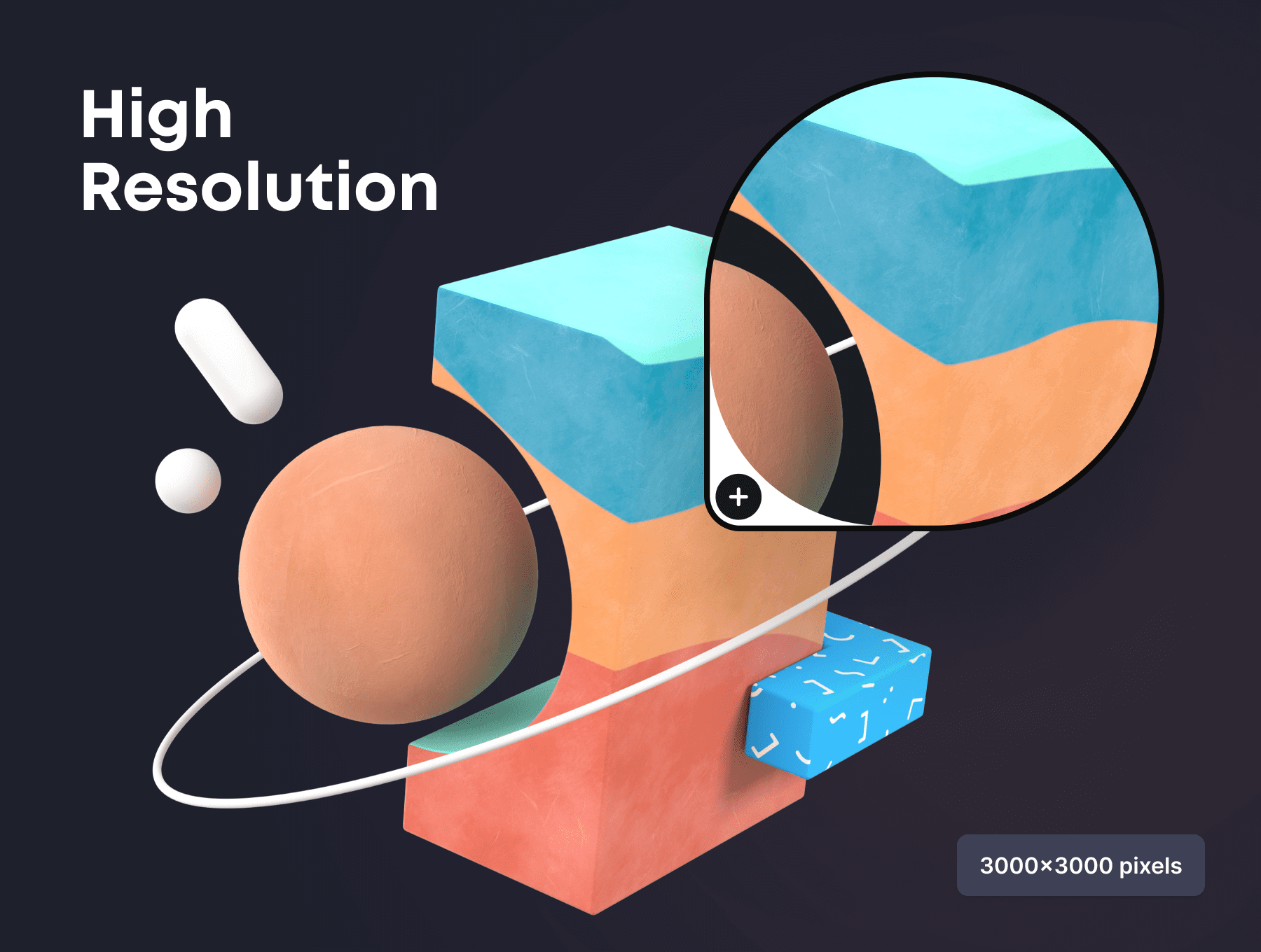 15个高分辨率抽象C4D模型素材