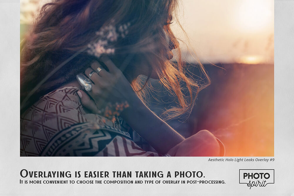 效果唯美的全息彩虹漏光照片叠层JPG素材