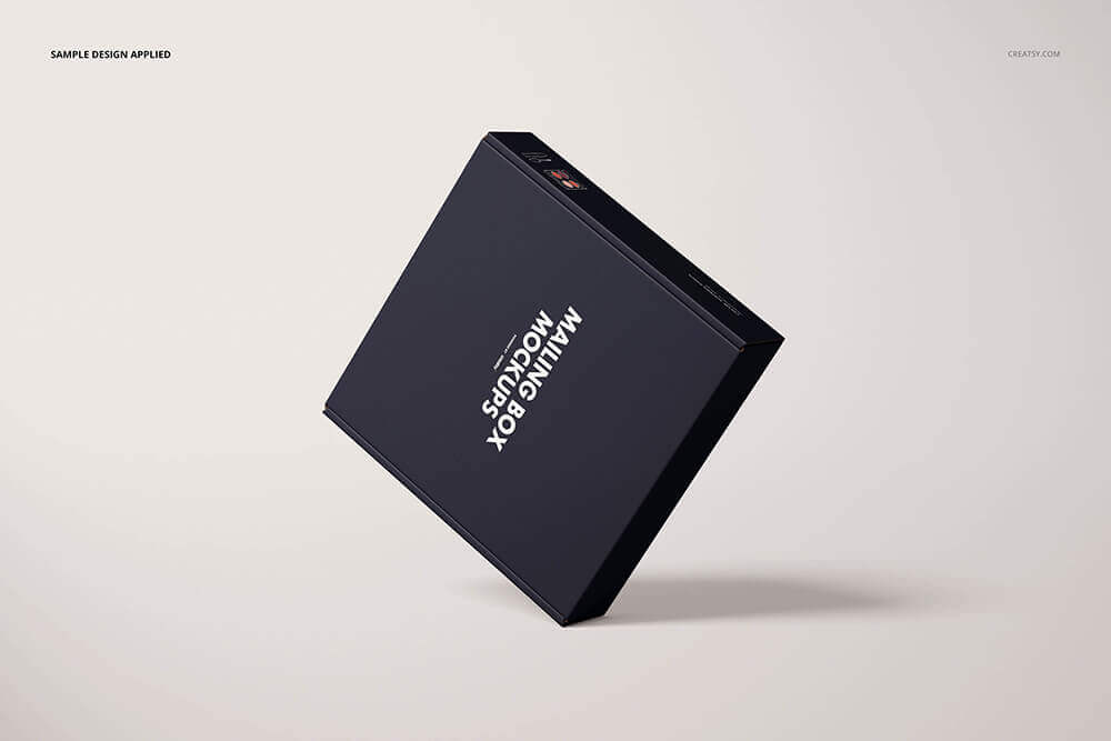 一组硬纸箱/礼品盒包装设计PSD样机素材