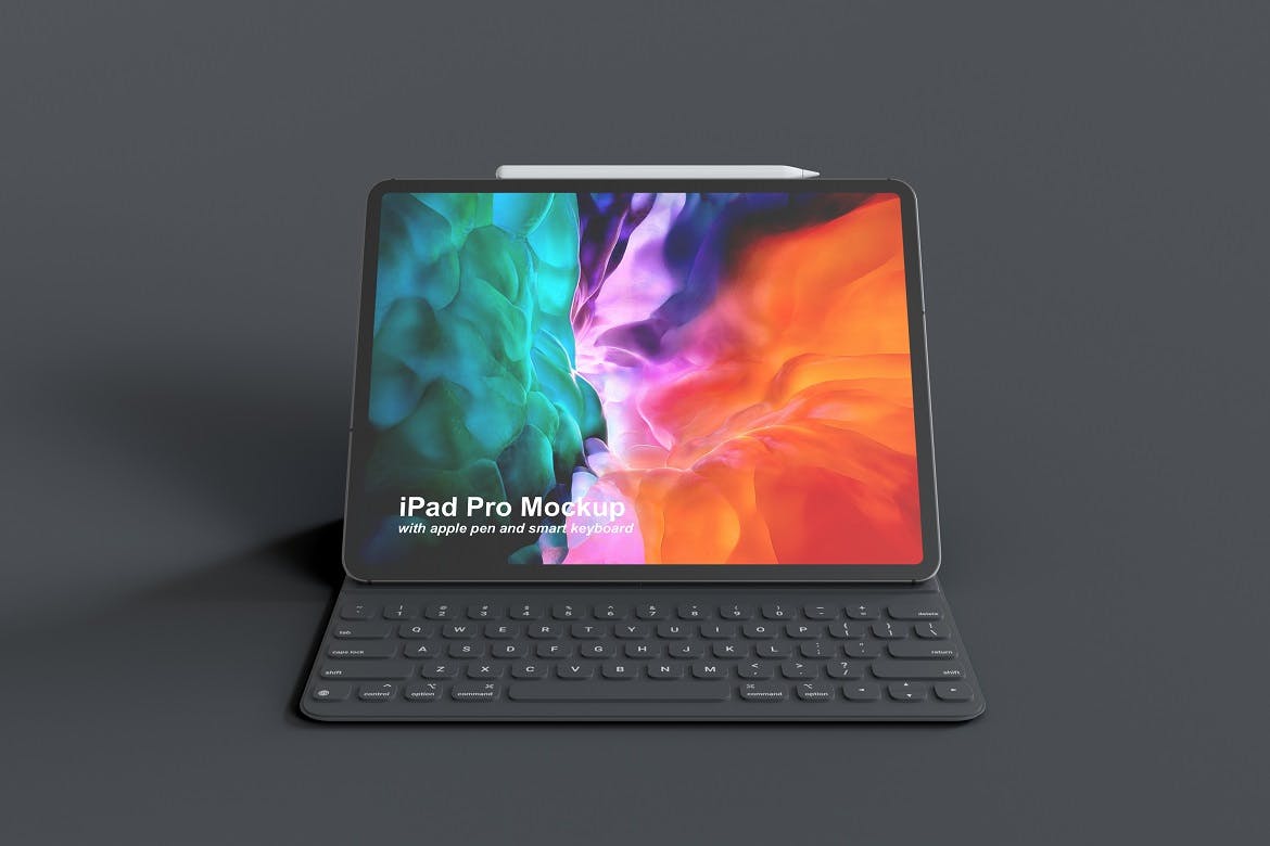 苹果iPad Pro和键盘PSD模型素材
