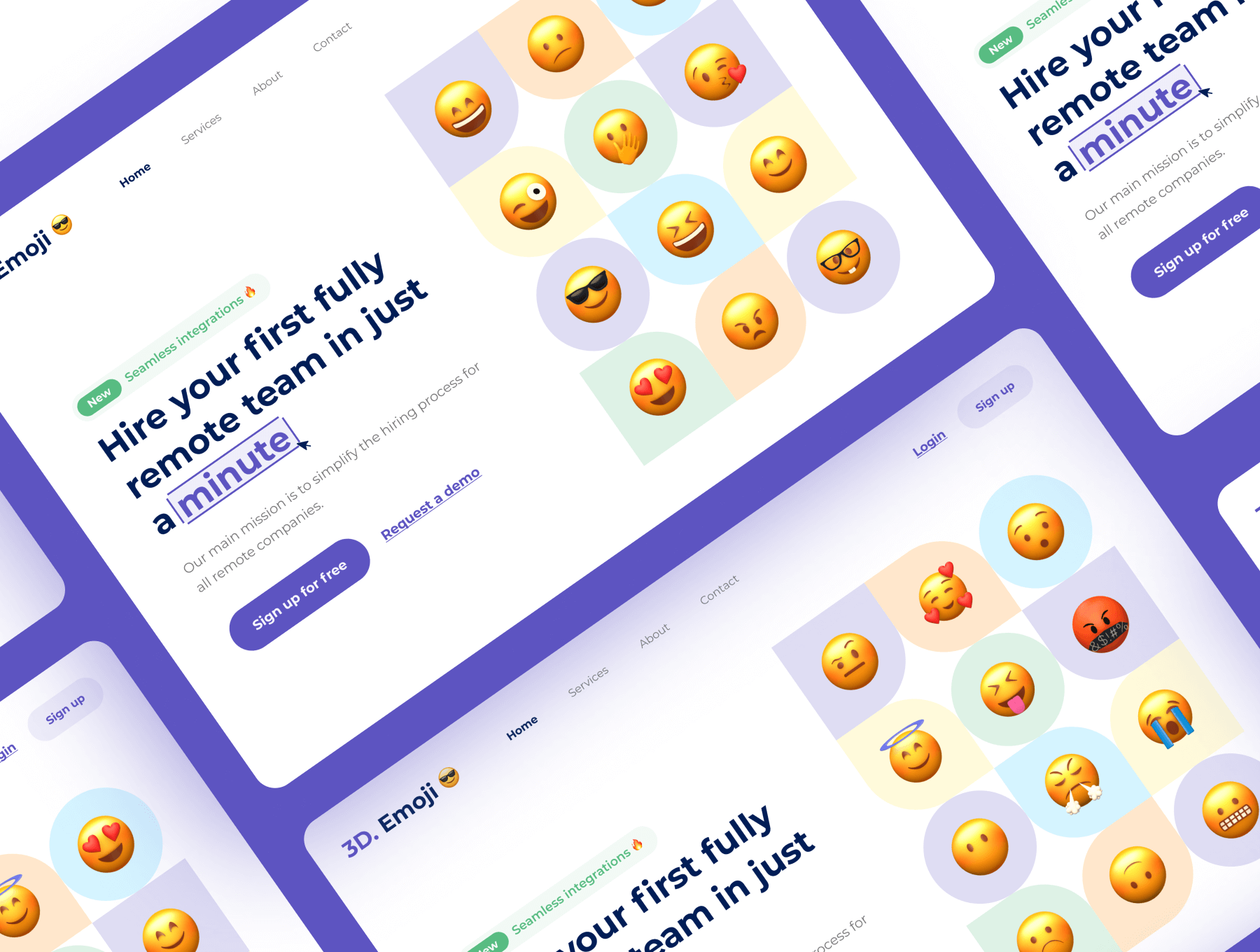 70个非常精致的Emoji表情包3D模型C4D模型表情包素材