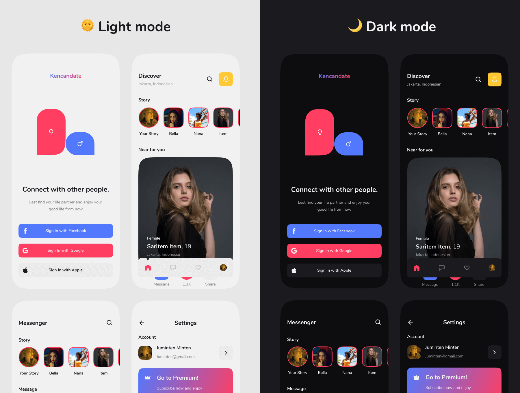 60+适用于Iphone X交友约会类型APP UI kit素材包（Figma）