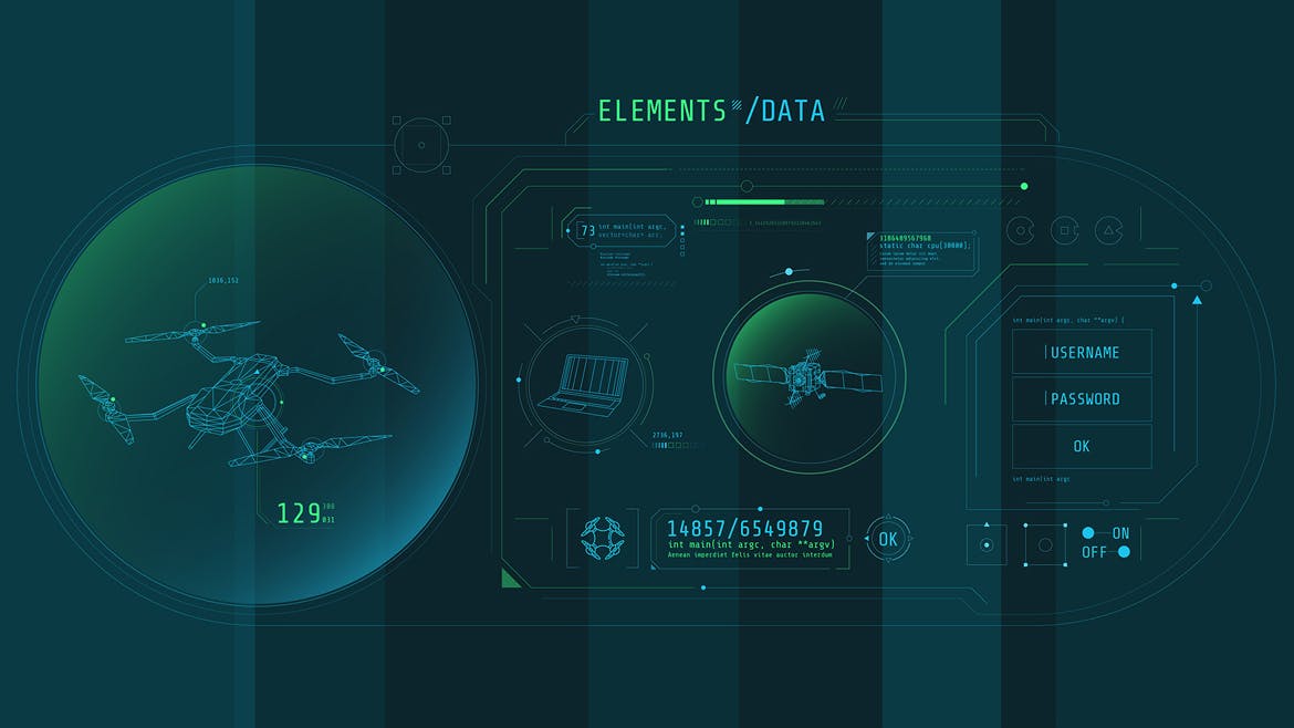 一套非常有科技感的HUD Pro信息图表素材