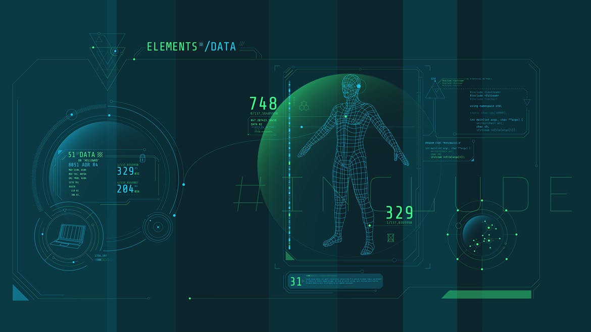 一套非常有科技感的HUD Pro信息图表素材