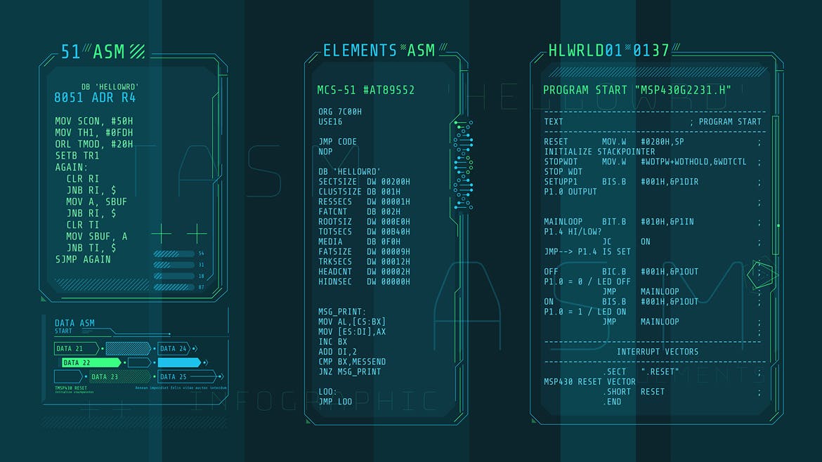 一套非常有科技感的HUD Pro信息图表素材