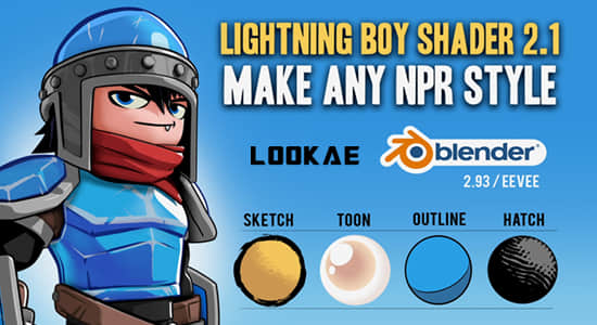 Blender插件-卡通风格高效着色器 Lightning Boy Shader 2.1