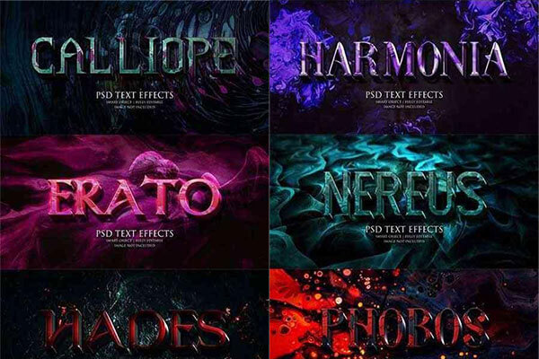 酷炫电影游戏风格PS字体样式素材下载