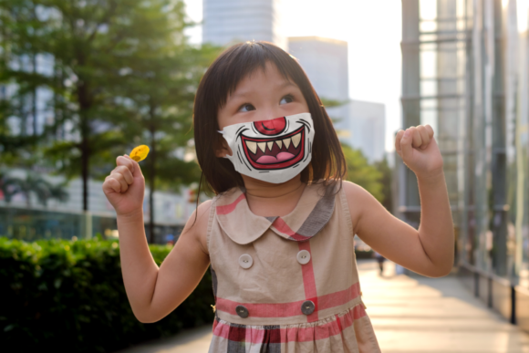 万圣节搞怪口罩卡通图案矢量素材包下载