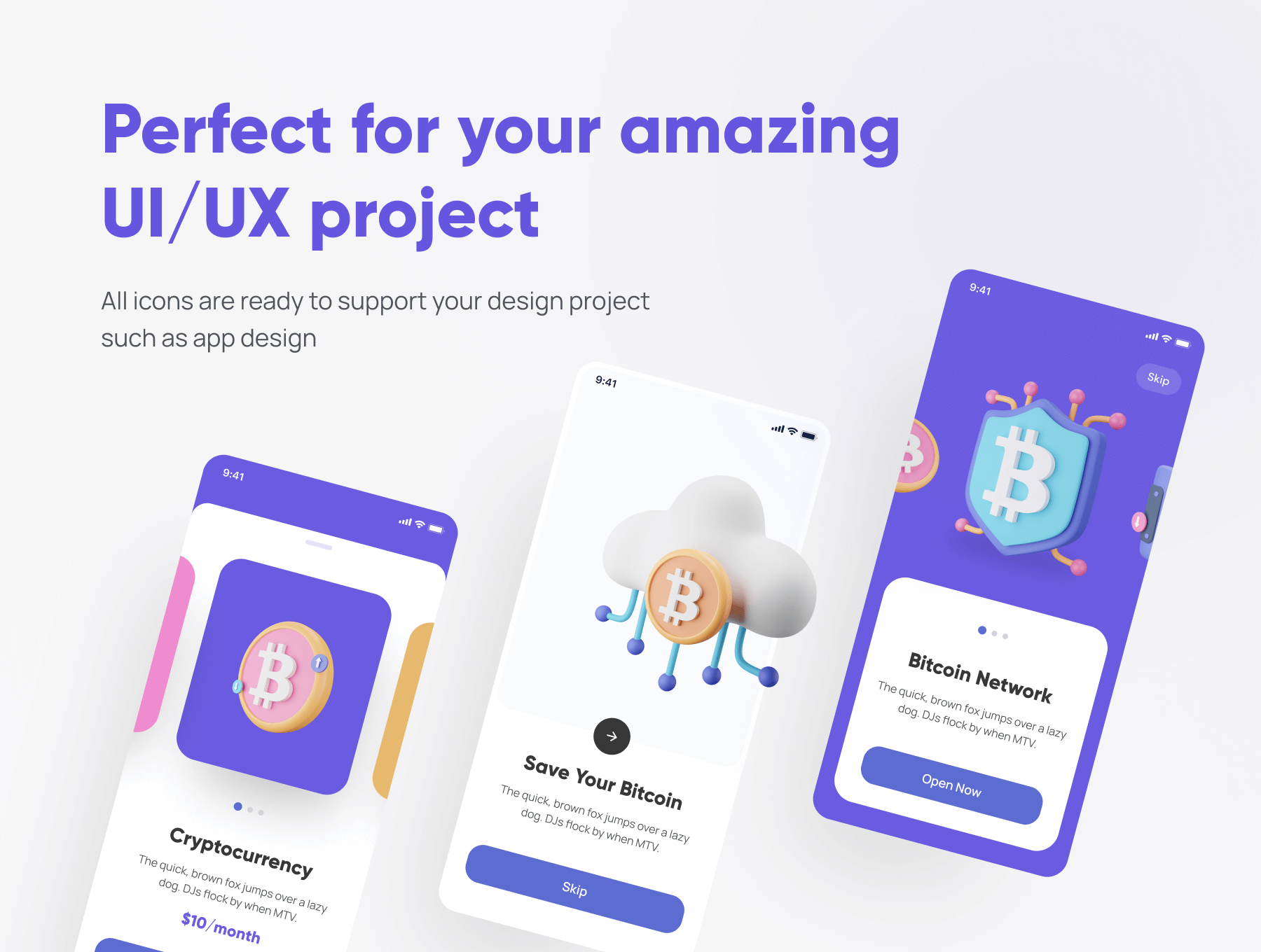 20个用于金融货币行业的现代创意3D图标素材