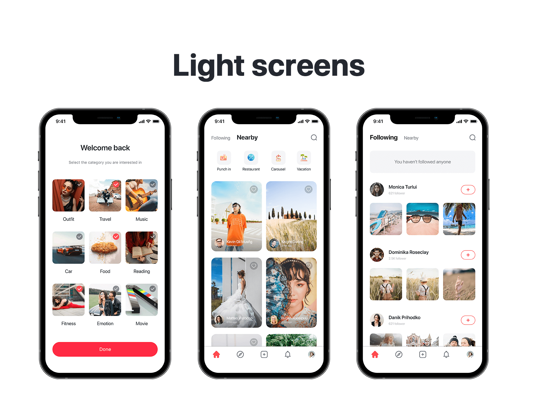 集编辑分享照片视频及消息的社交应用APP UI KIT素材包