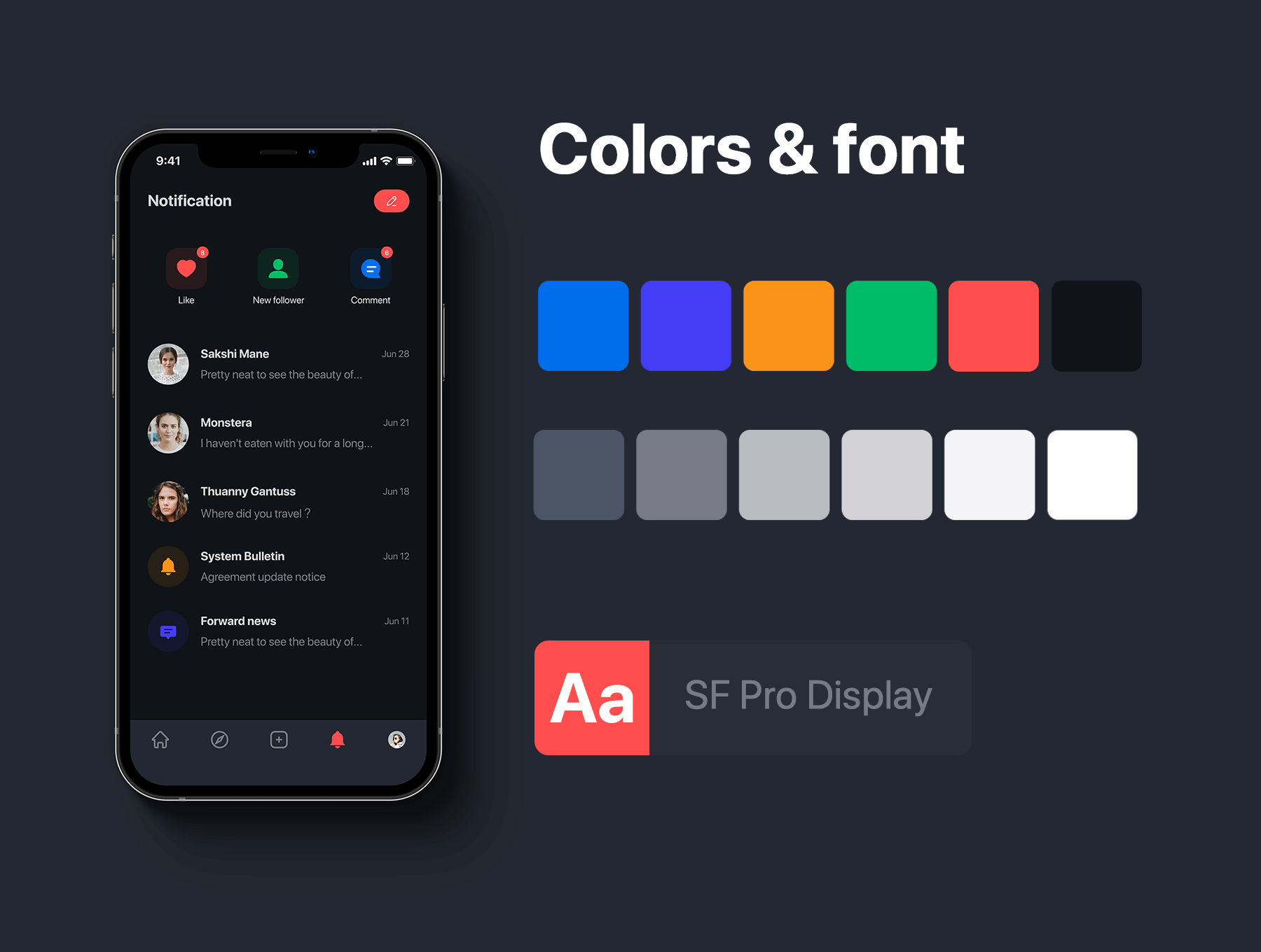 集编辑分享照片视频及消息的社交应用APP UI KIT素材包
